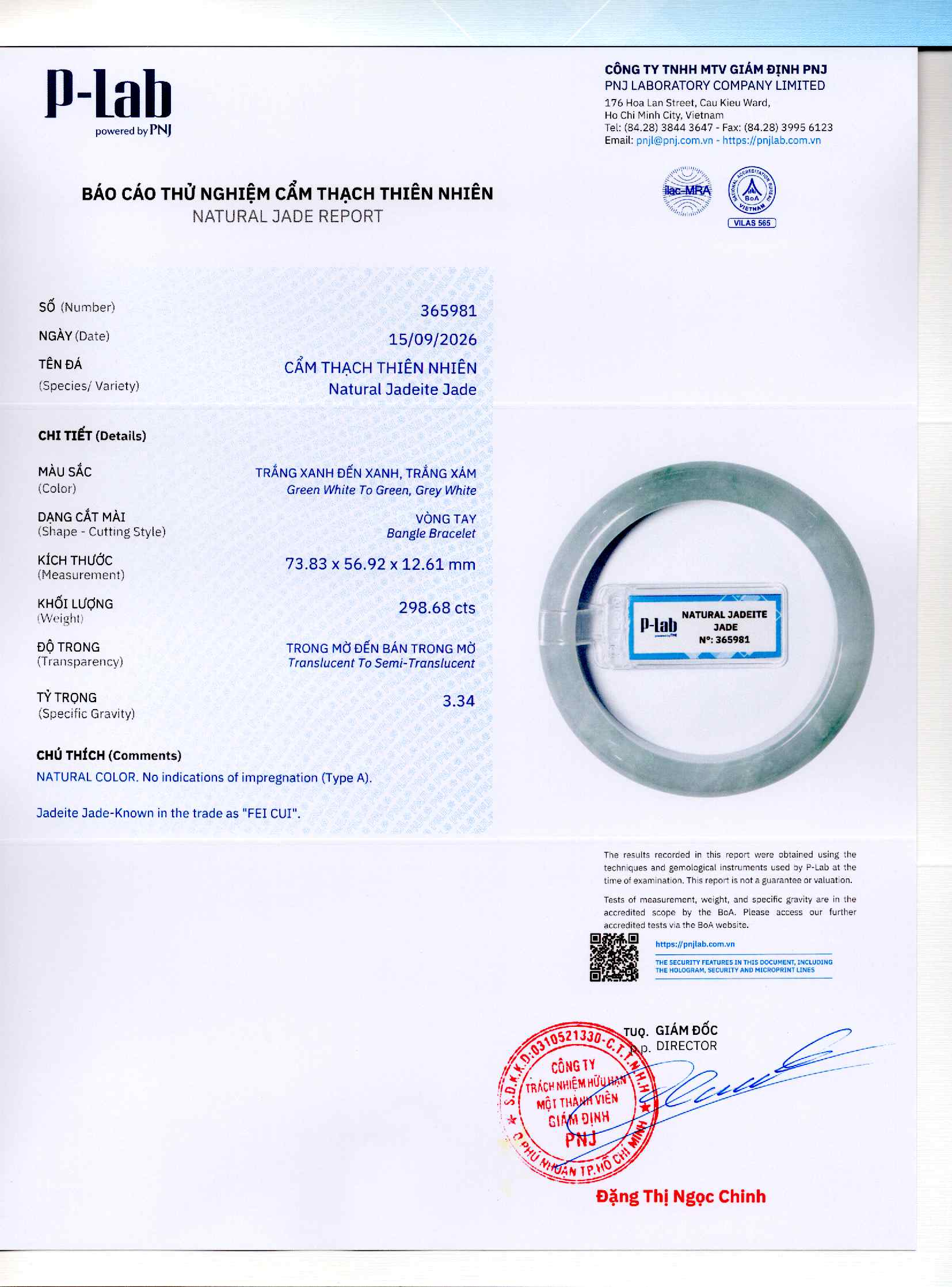 Giấy giám định 365981