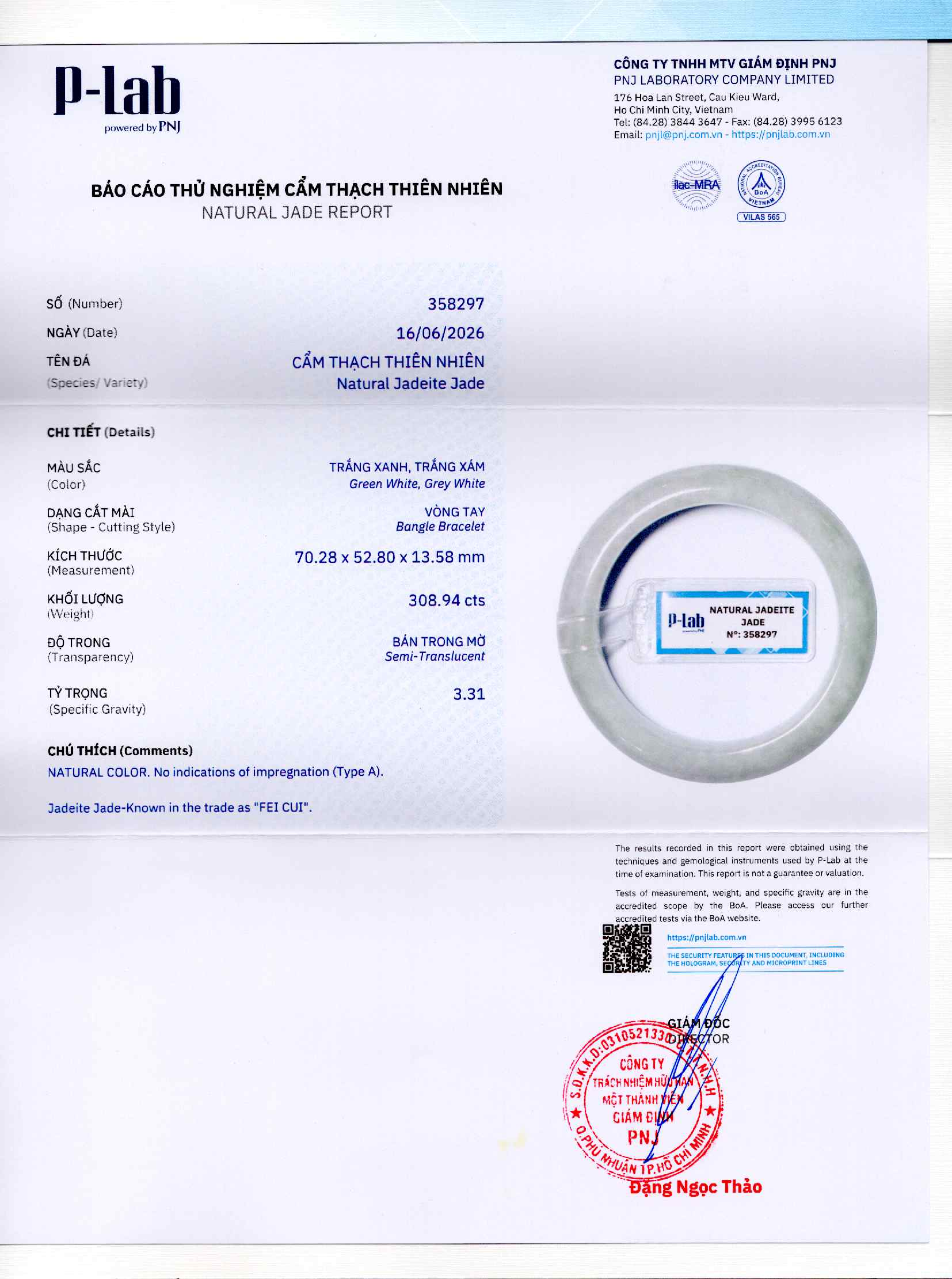 Giấy giám định 358297