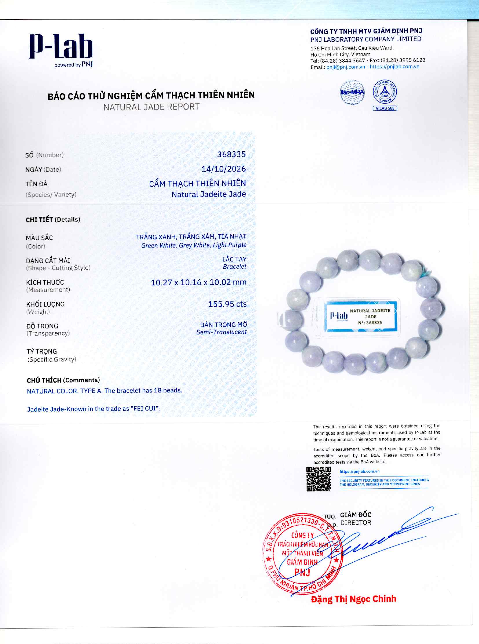 Giấy giám định 368335