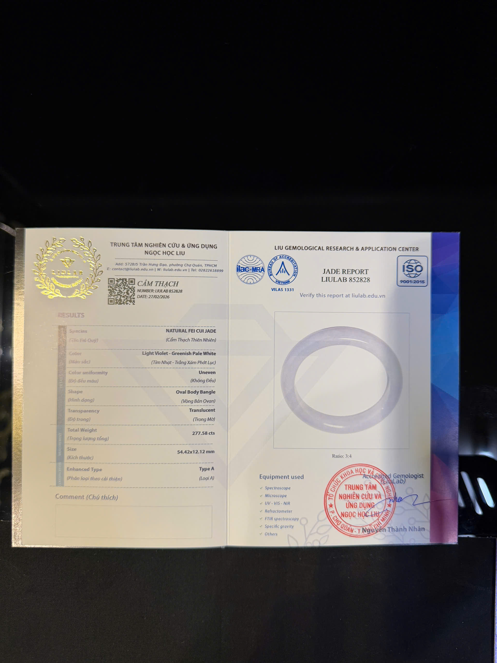 Vòng tay cẩm thạch LIULAB mã 852828