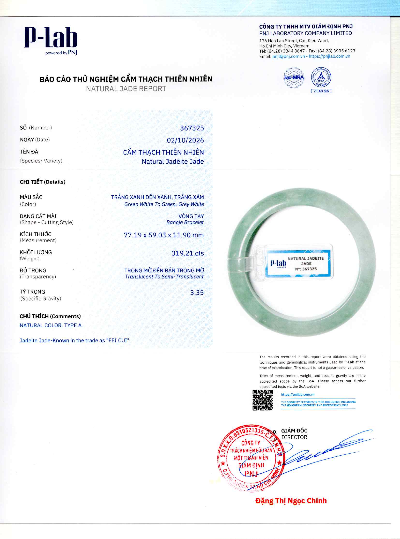 Giấy giám định 367325