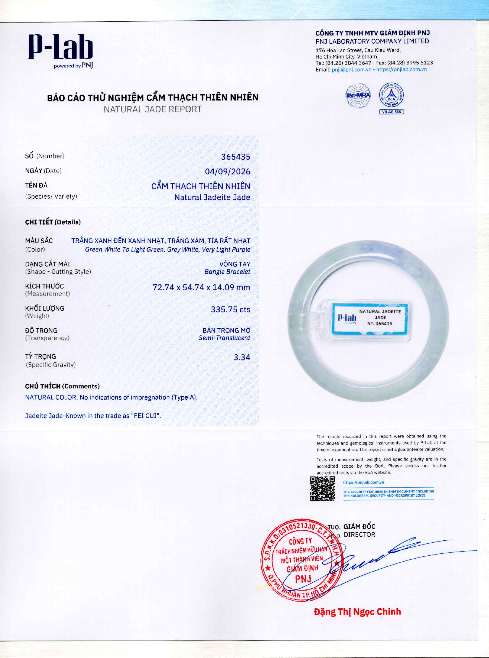 Giấy giám định 365435