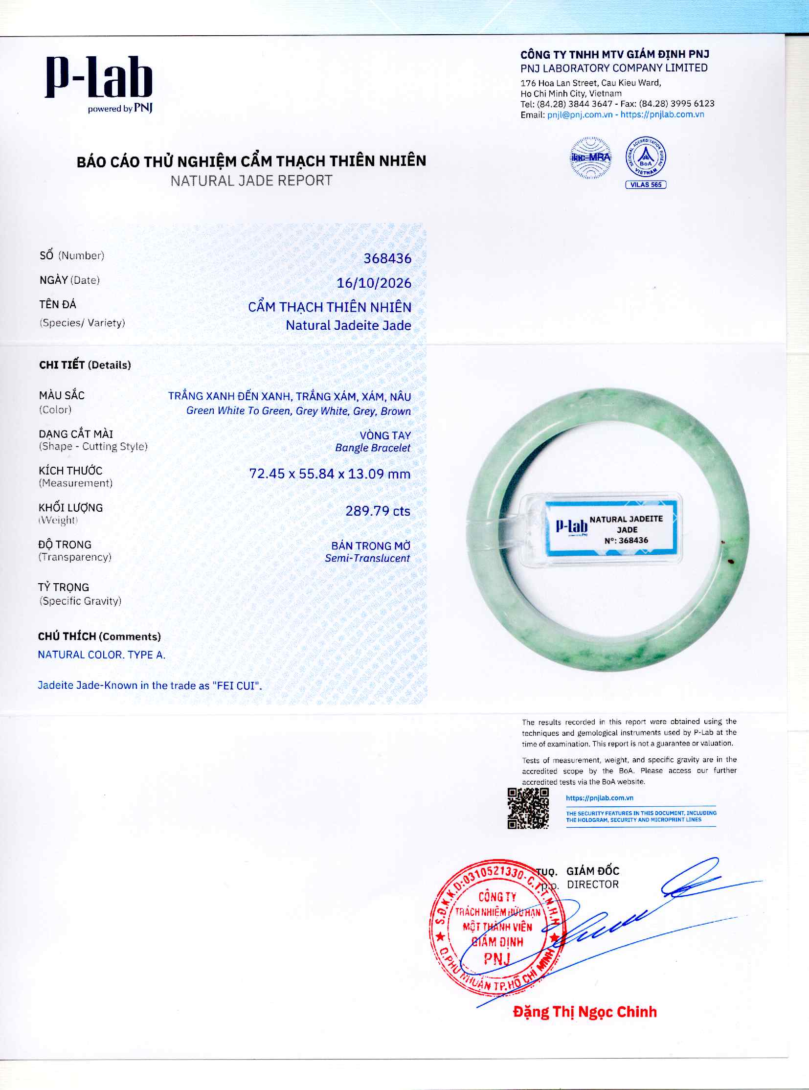 Giấy giám định 368436