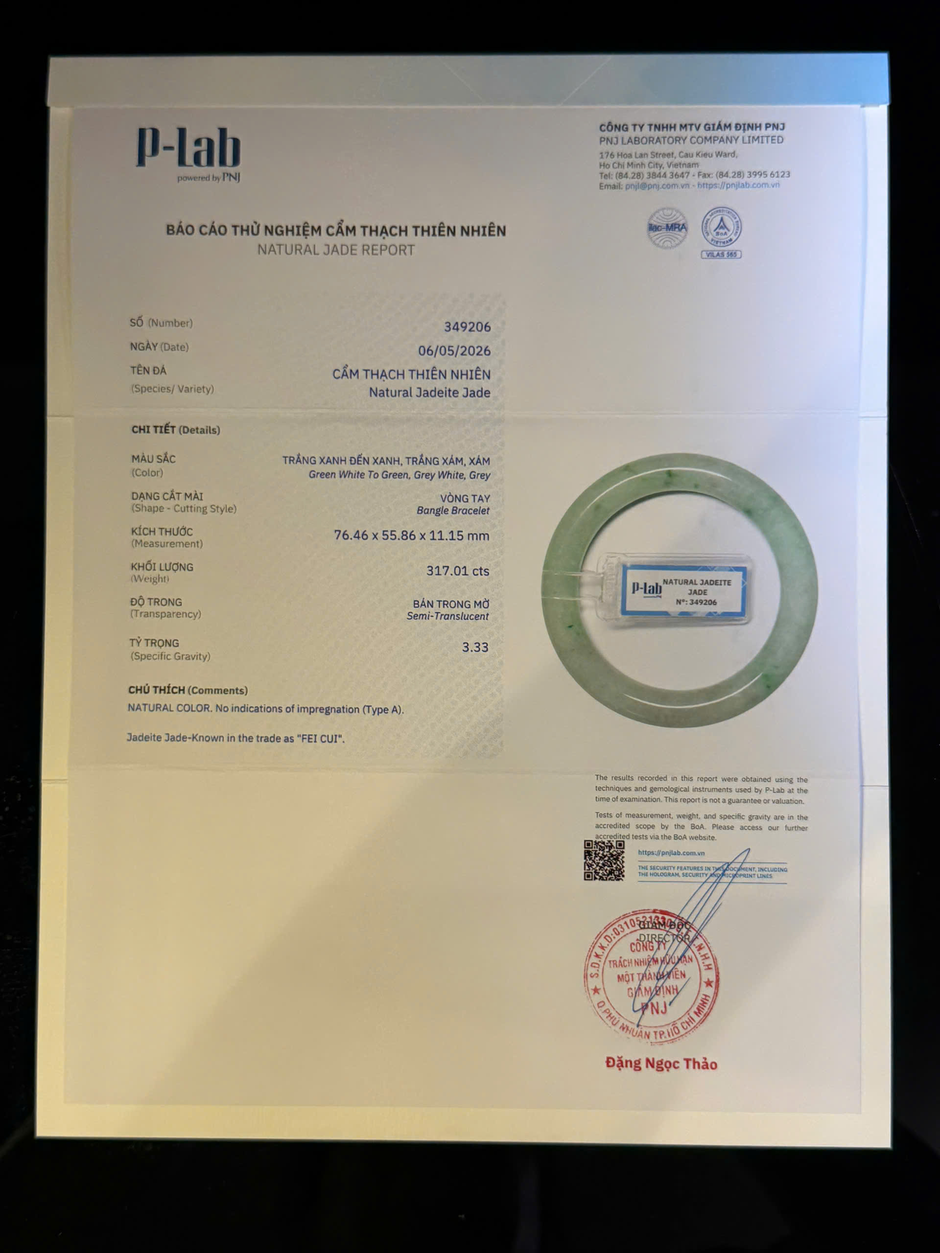 Vòng tay cẩm thạch mã 349206