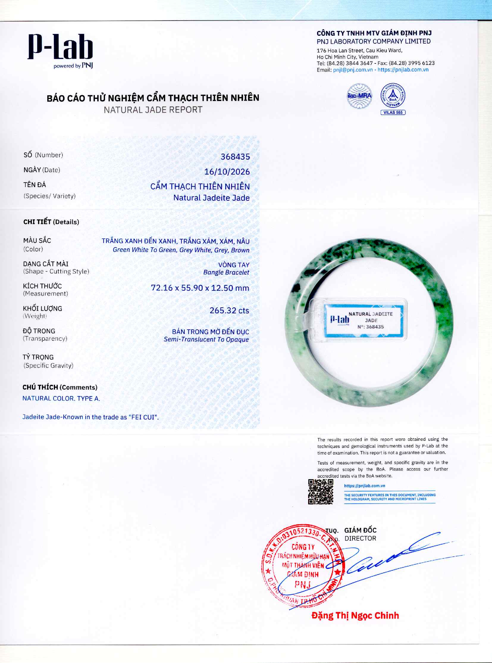 Giấy giám định 368435