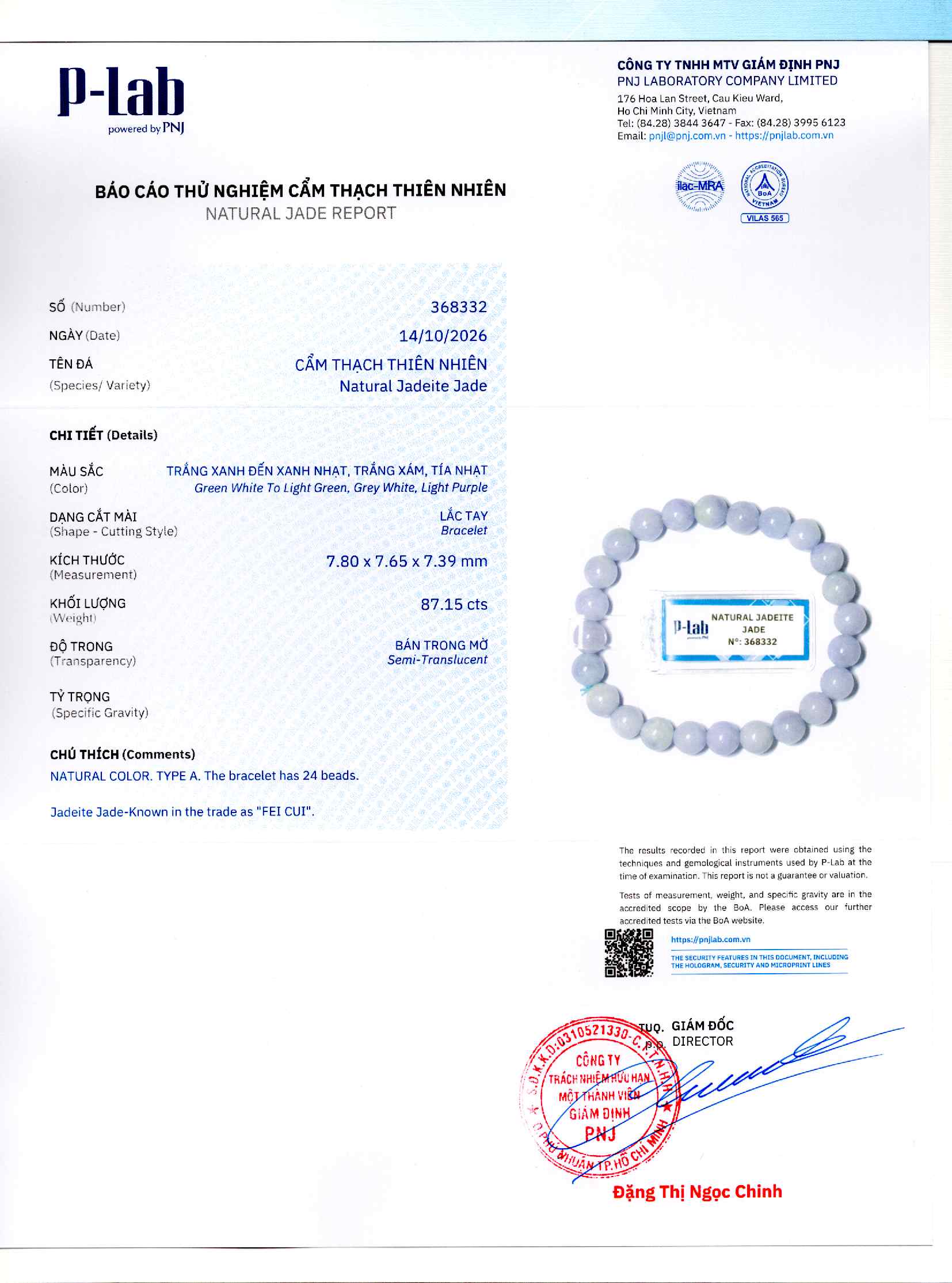 Giấy giám định 368332