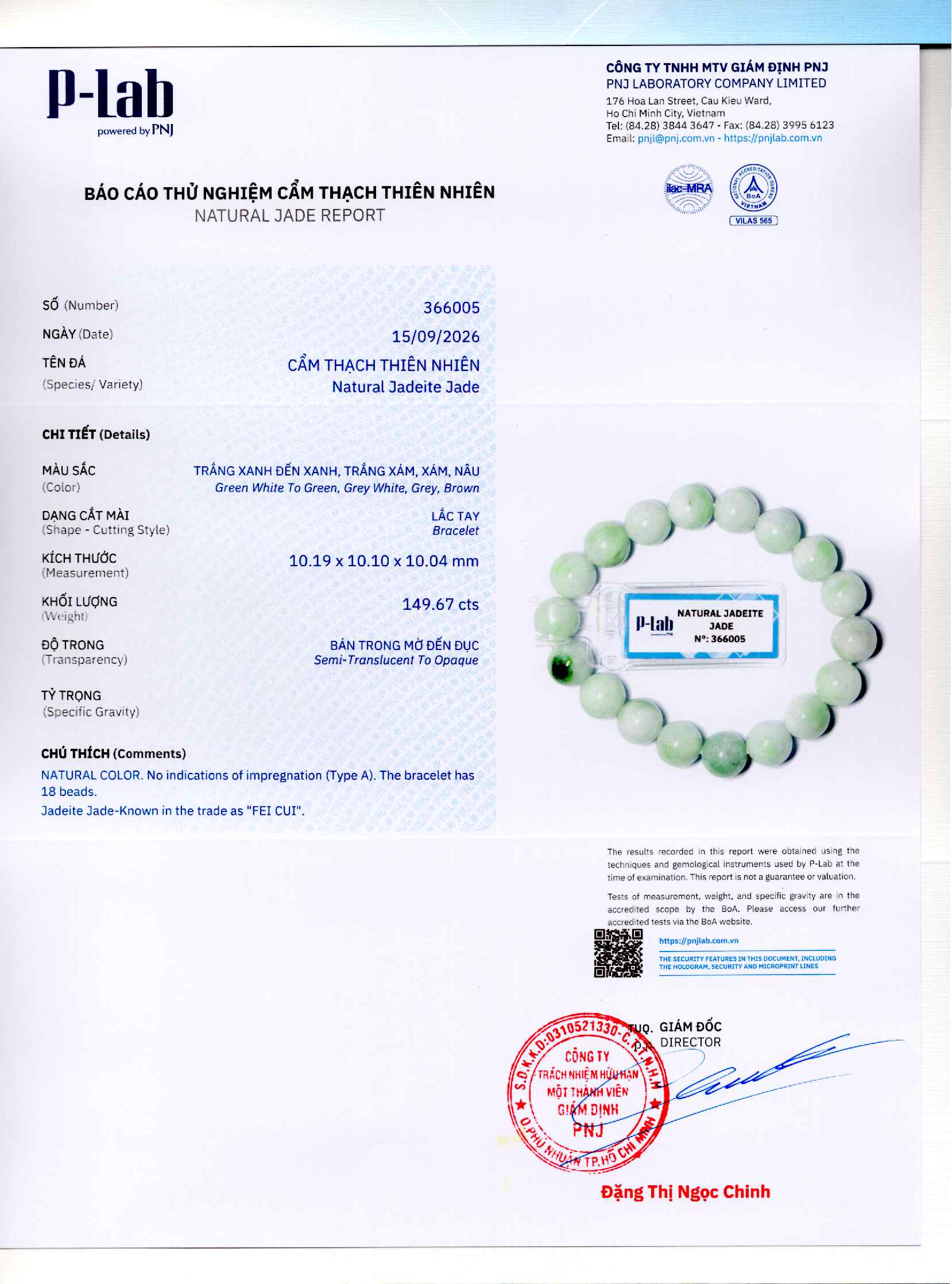 Giấy giám định 366005
