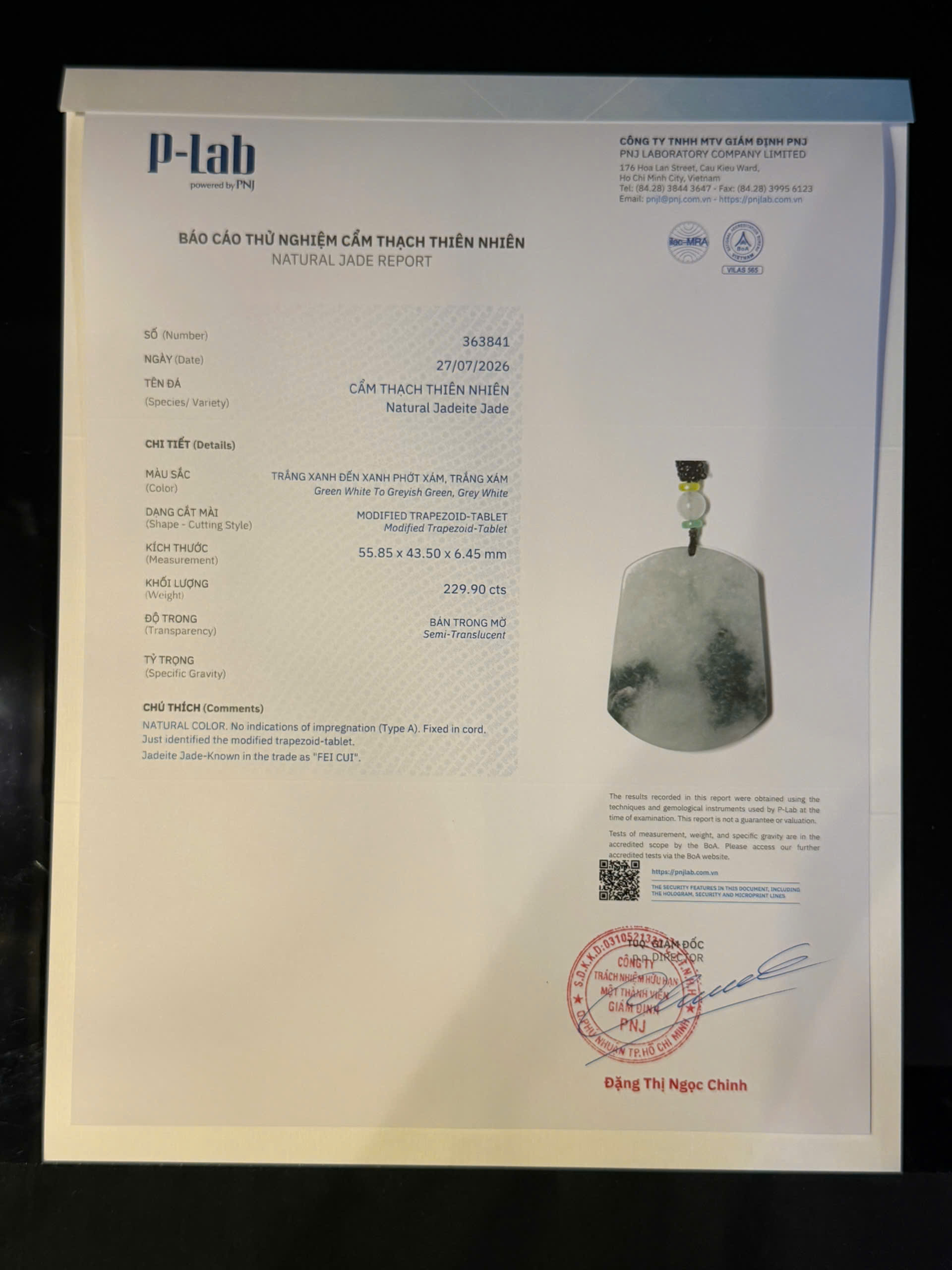 Mặt dây chuyền cẩm thạch mã 363841