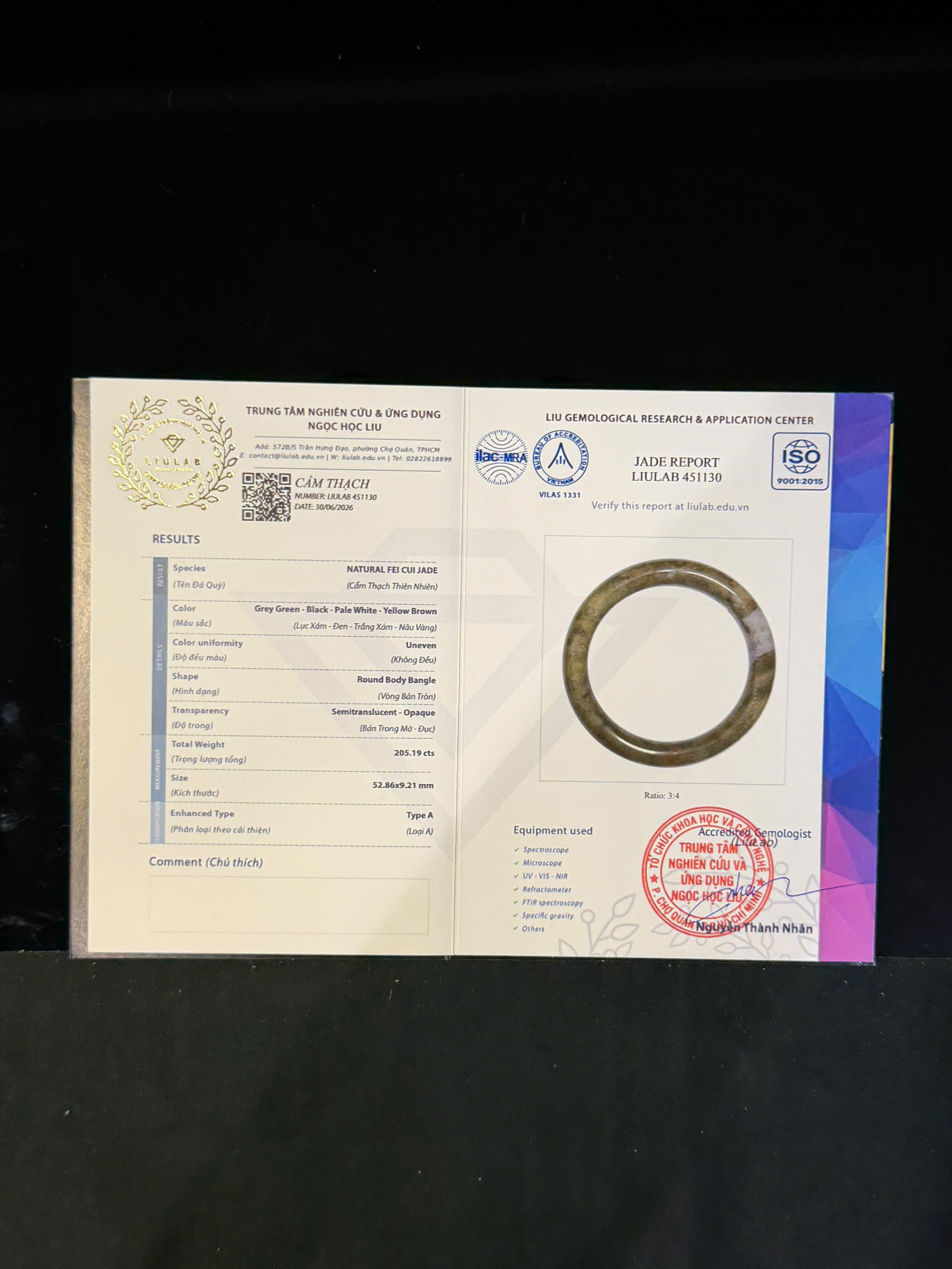 Vòng tay cẩm thạch LIULAB mã 451130