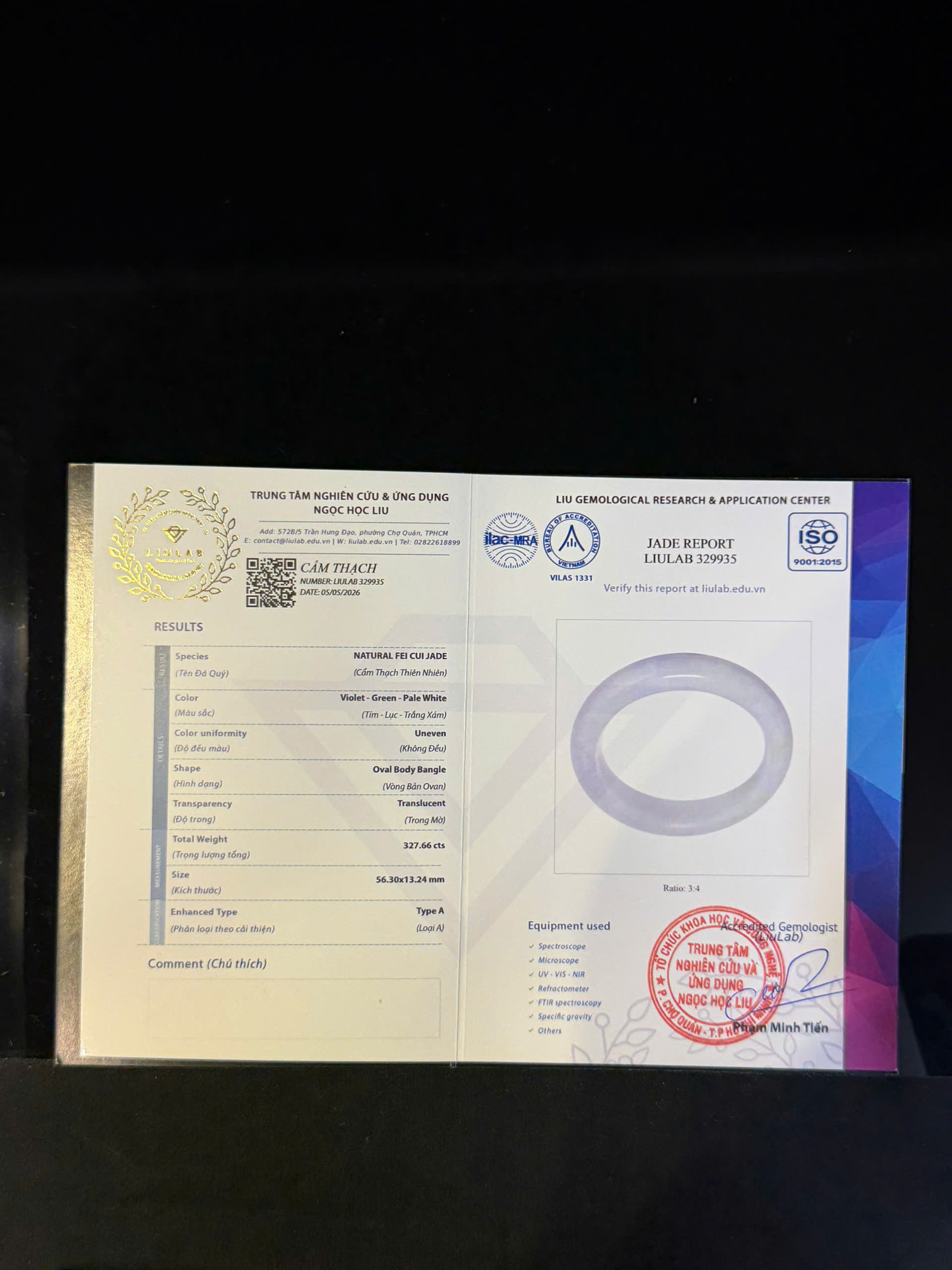 Vòng tay cẩm thạch LIULAB mã 329935