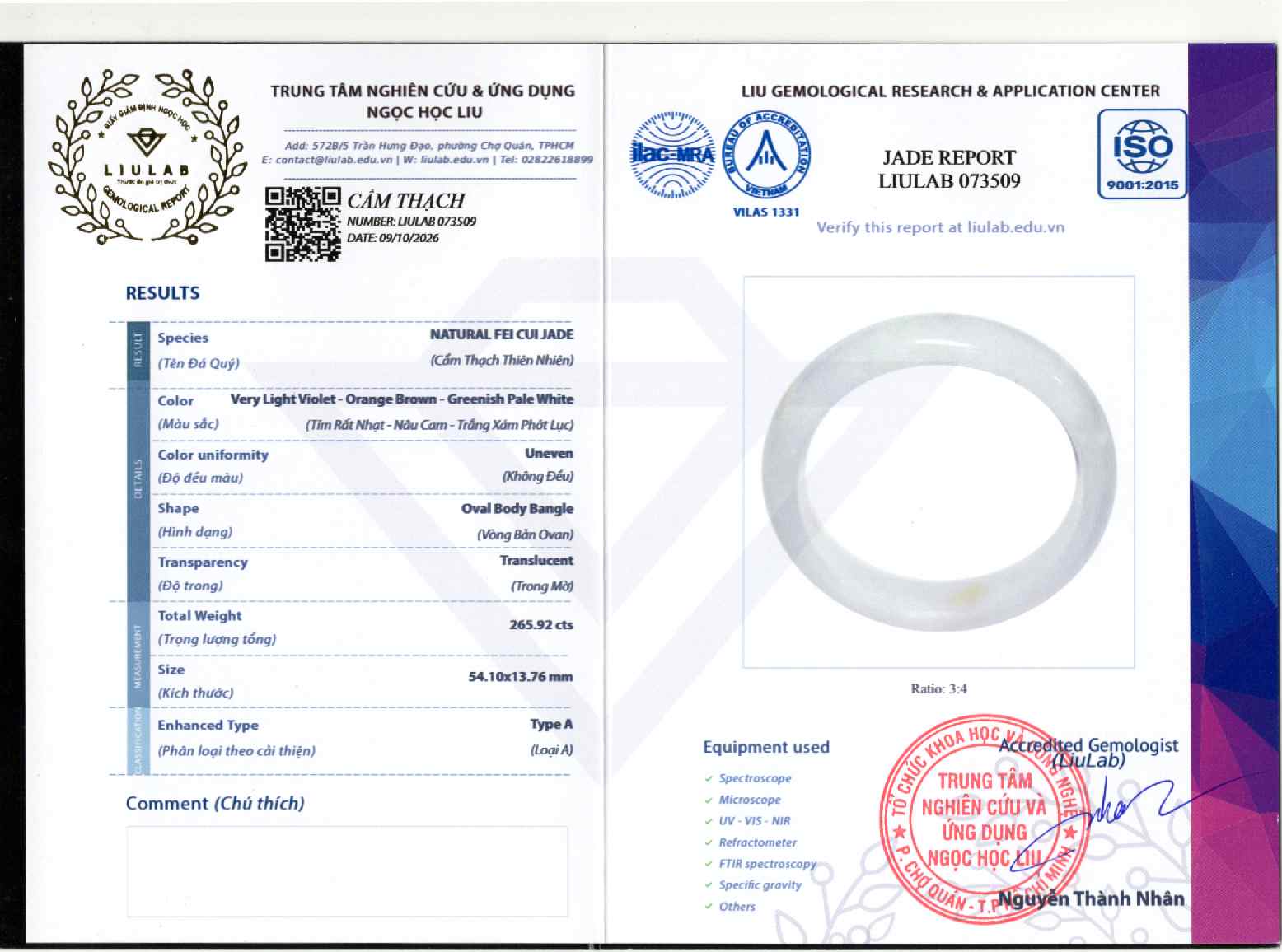 Giấy giám định 073509