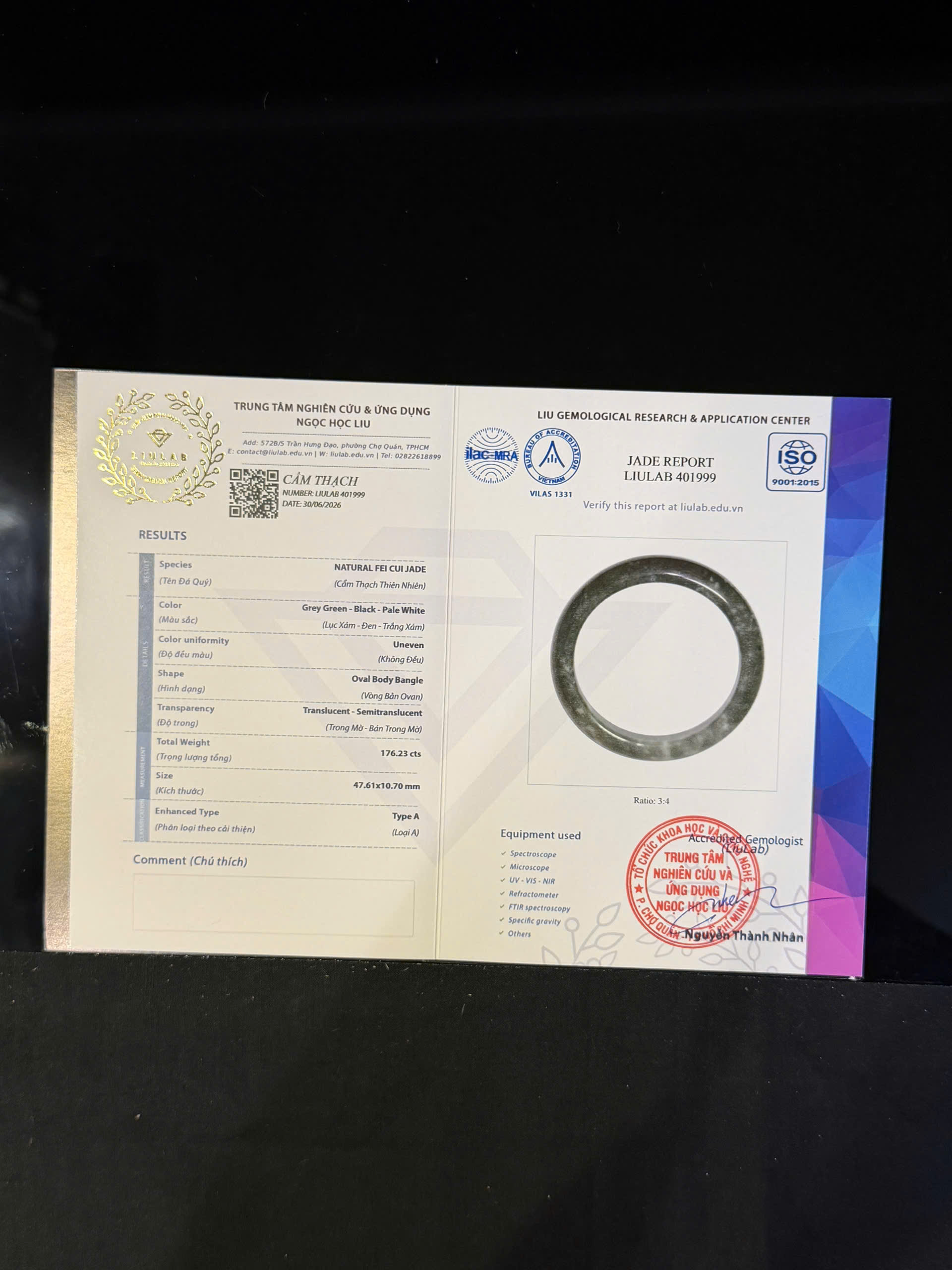 Vòng tay cẩm thạch LIULAB mã 401999