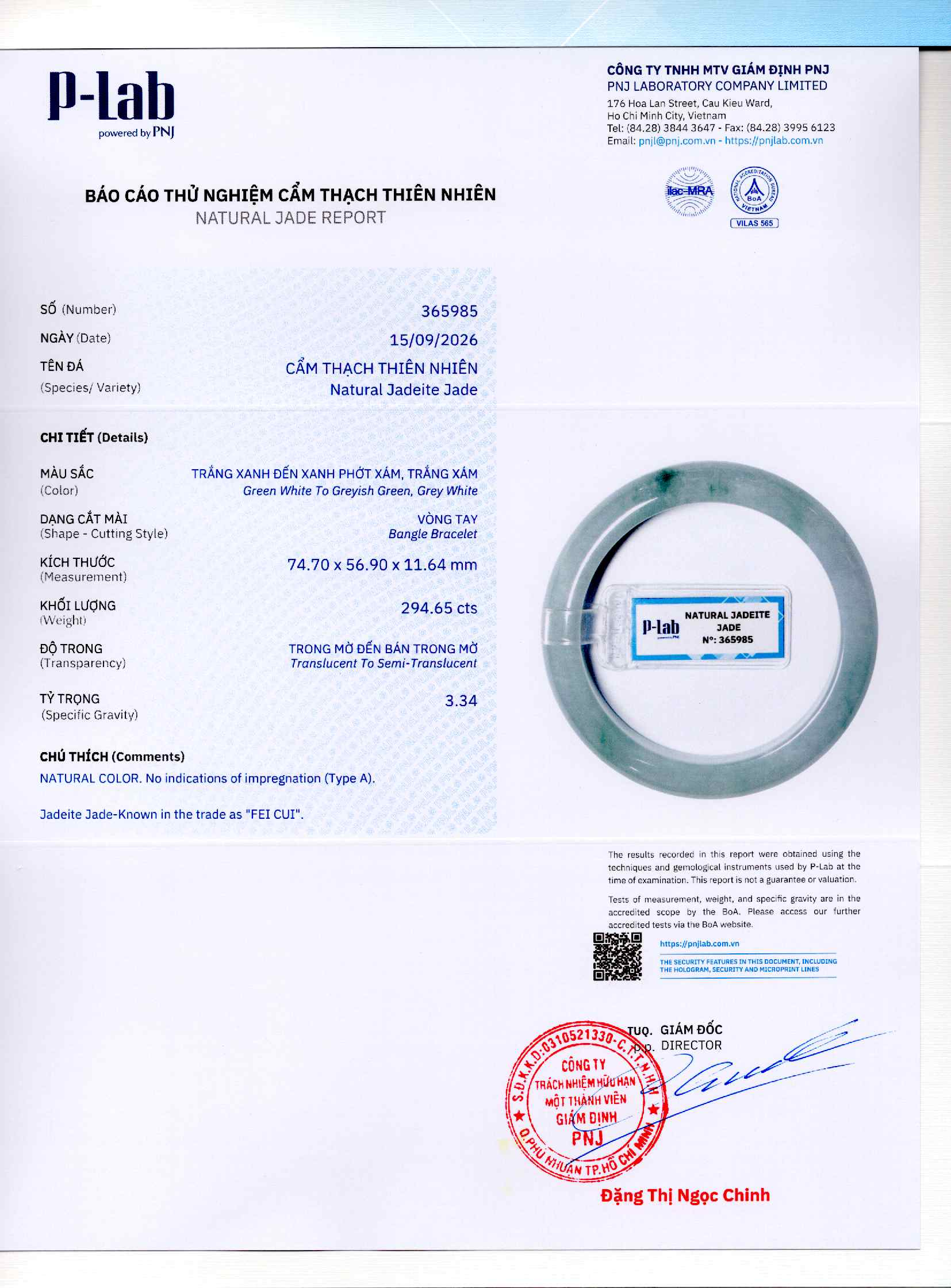 Giấy giám định 365985