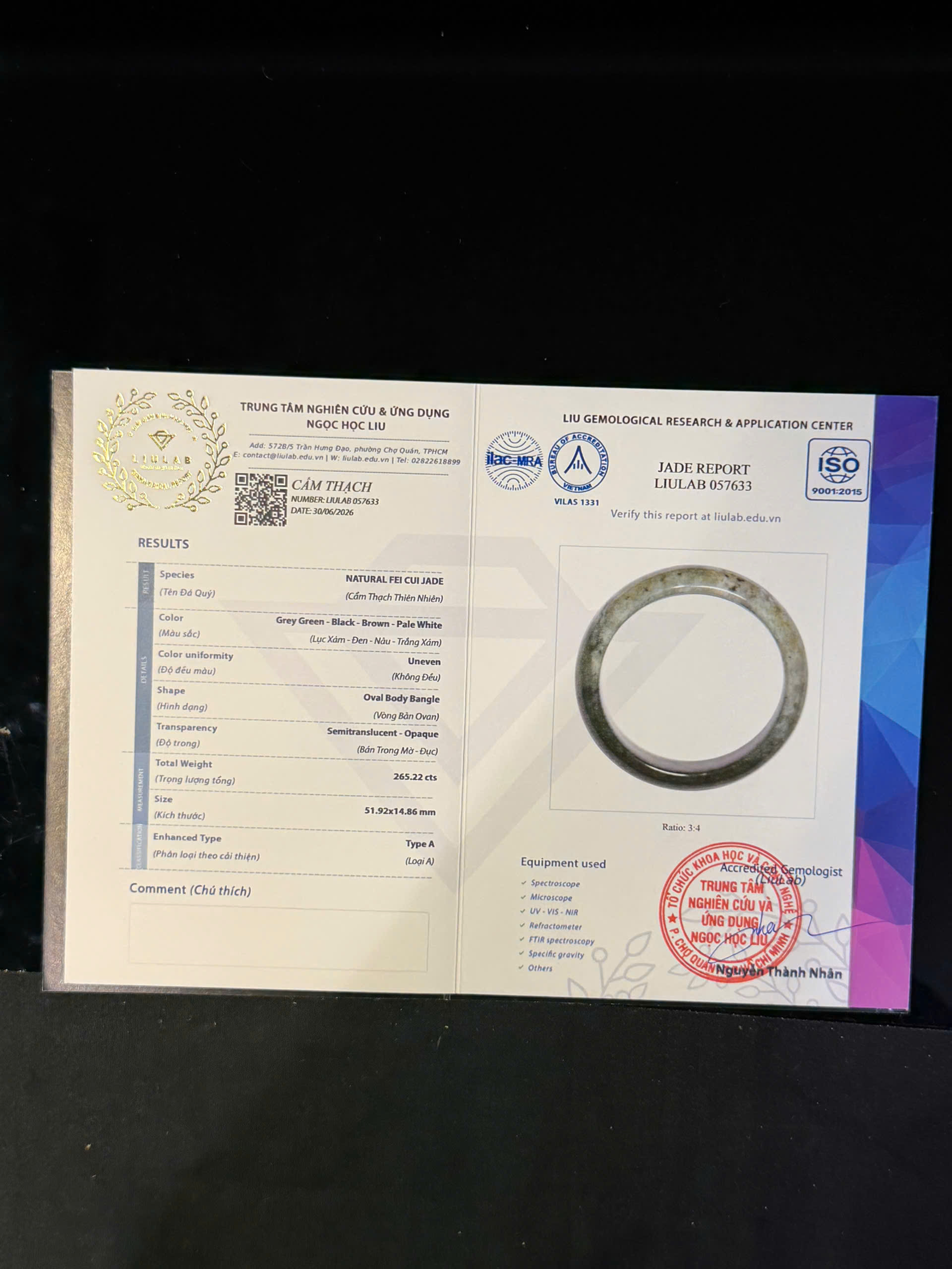 Vòng tay cẩm thạch LIULAB mã 057633