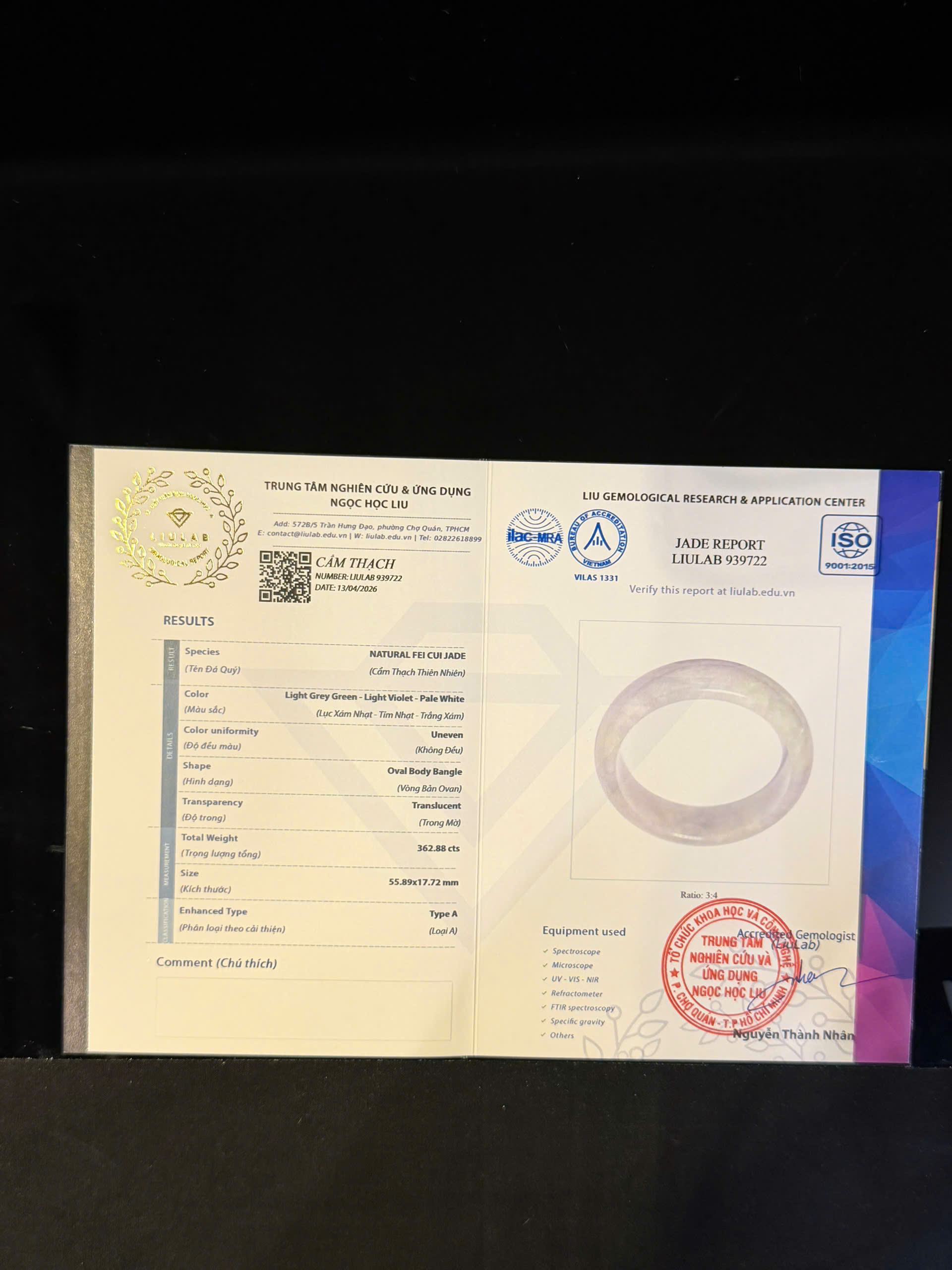 Vòng tay cẩm thạch LIULAB mã 939722