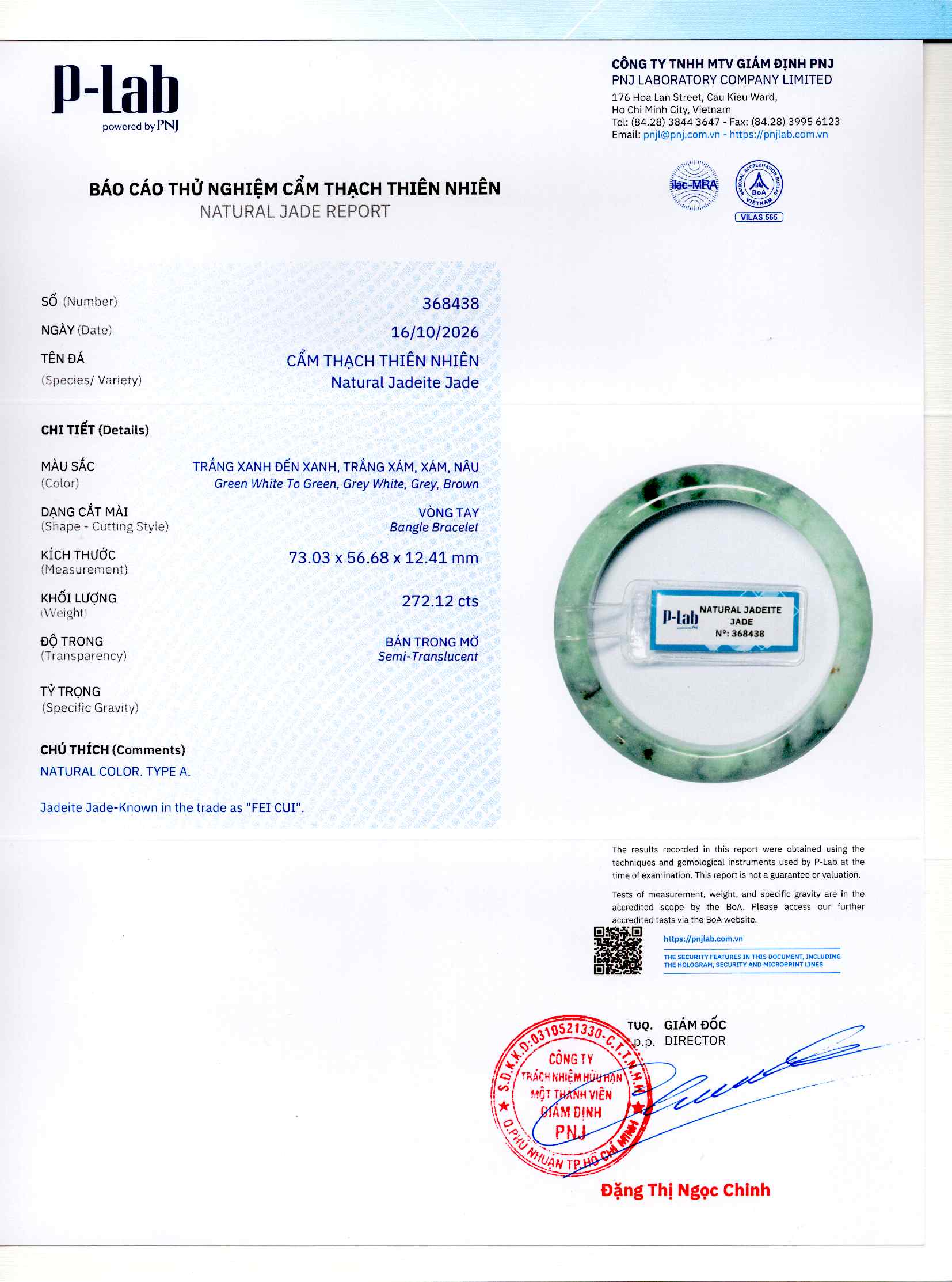 Giấy giám định 368438