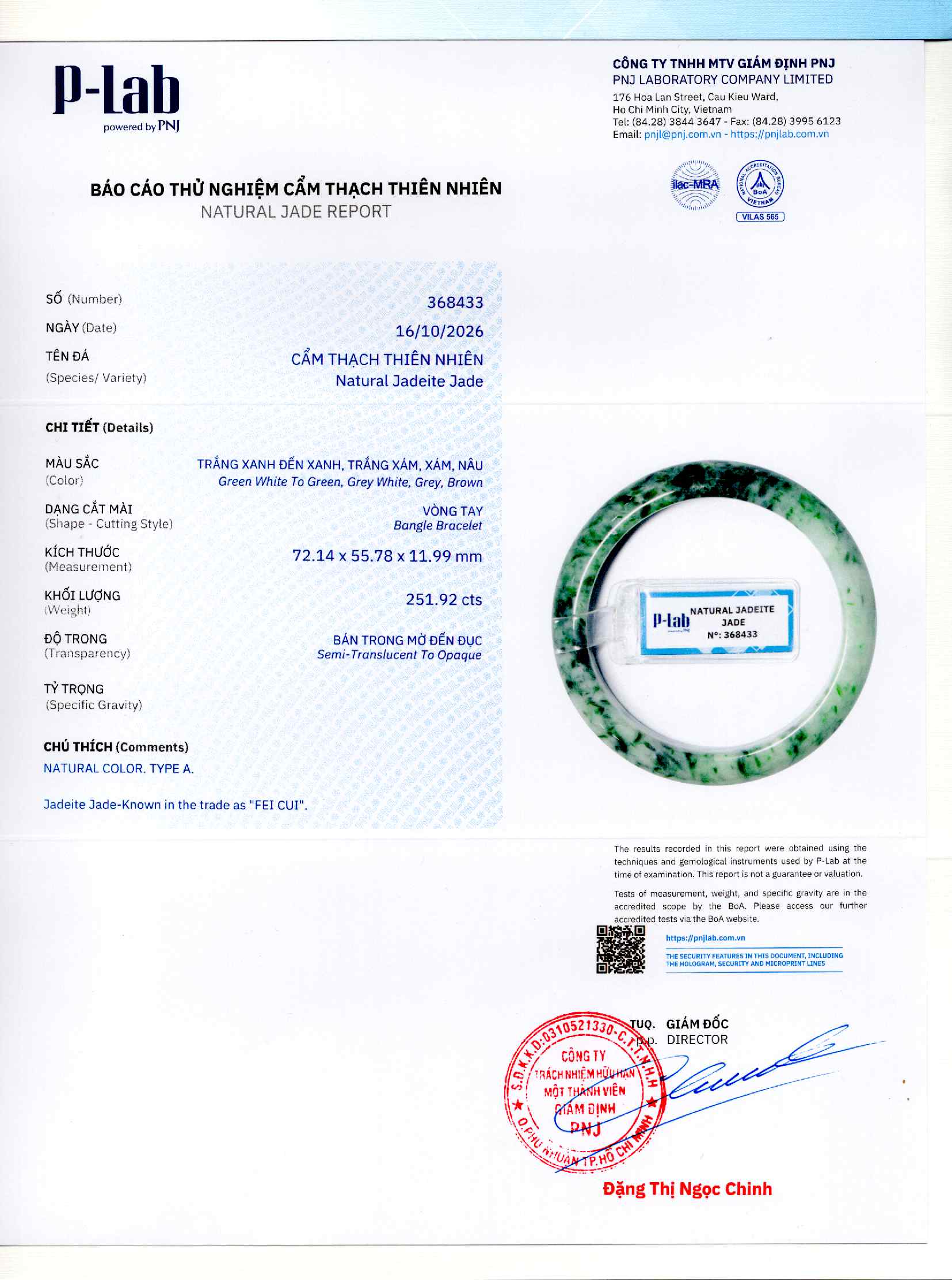 Giấy giám định 368433