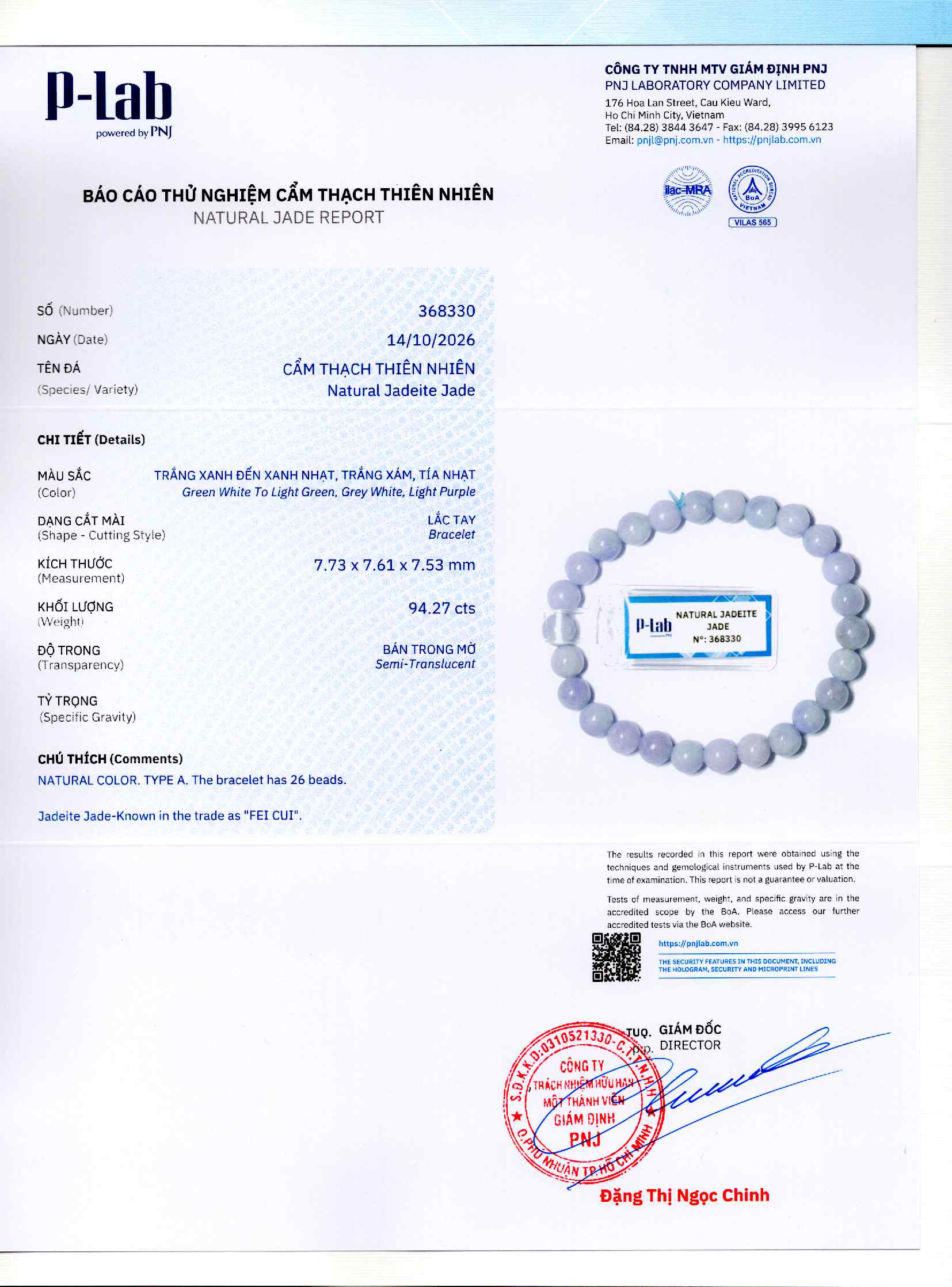Giấy giám định 368330