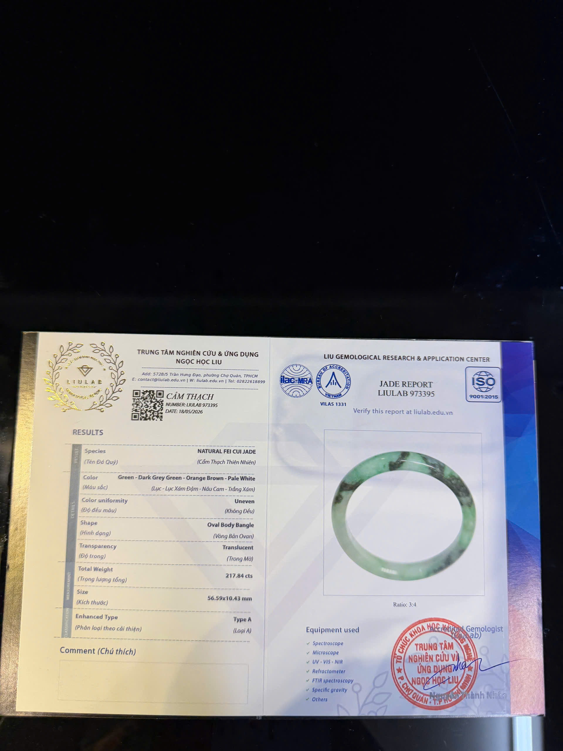 Vòng tay cẩm thạch LIULAB mã 973395