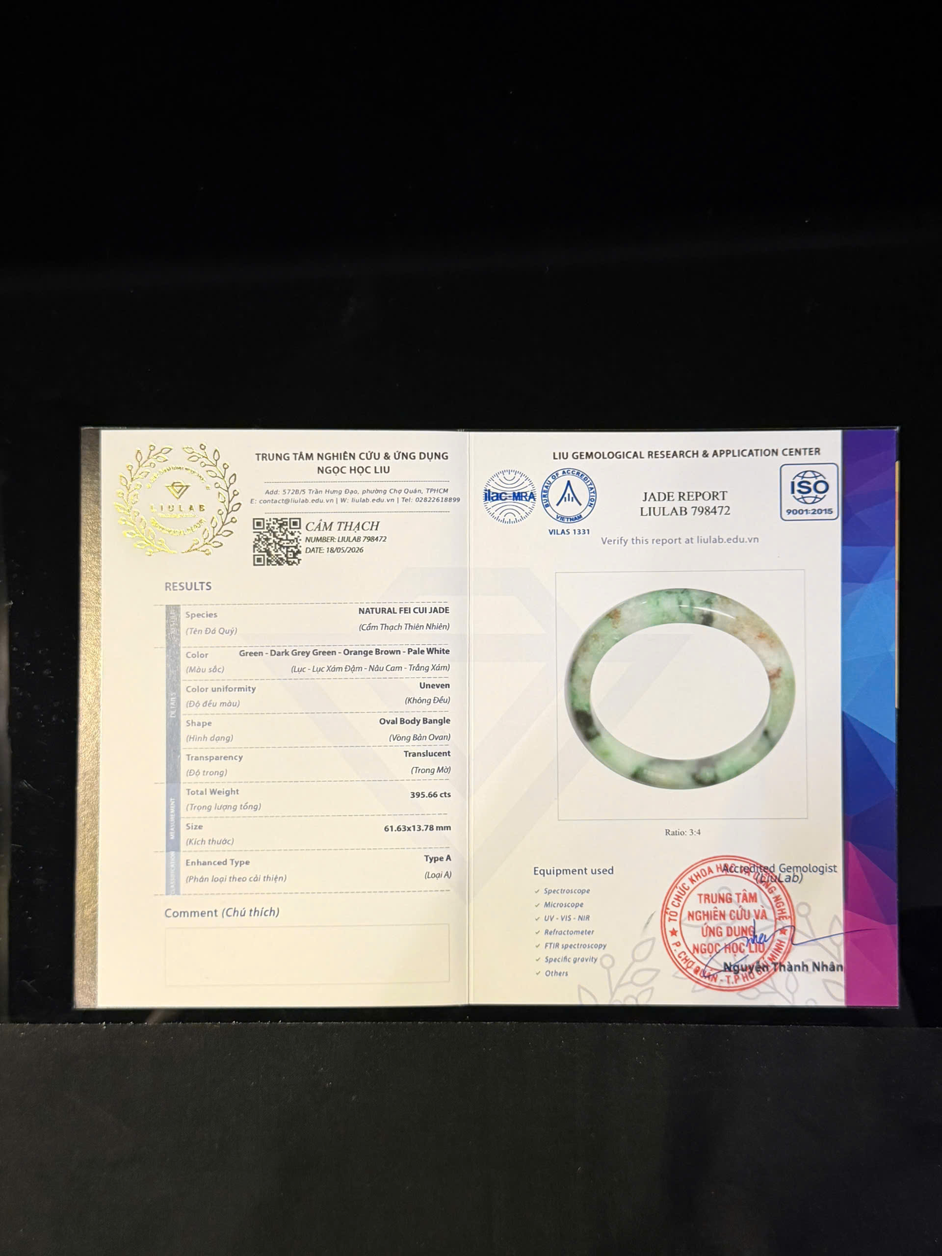Vòng tay cẩm thạch LIULAB mã 798472