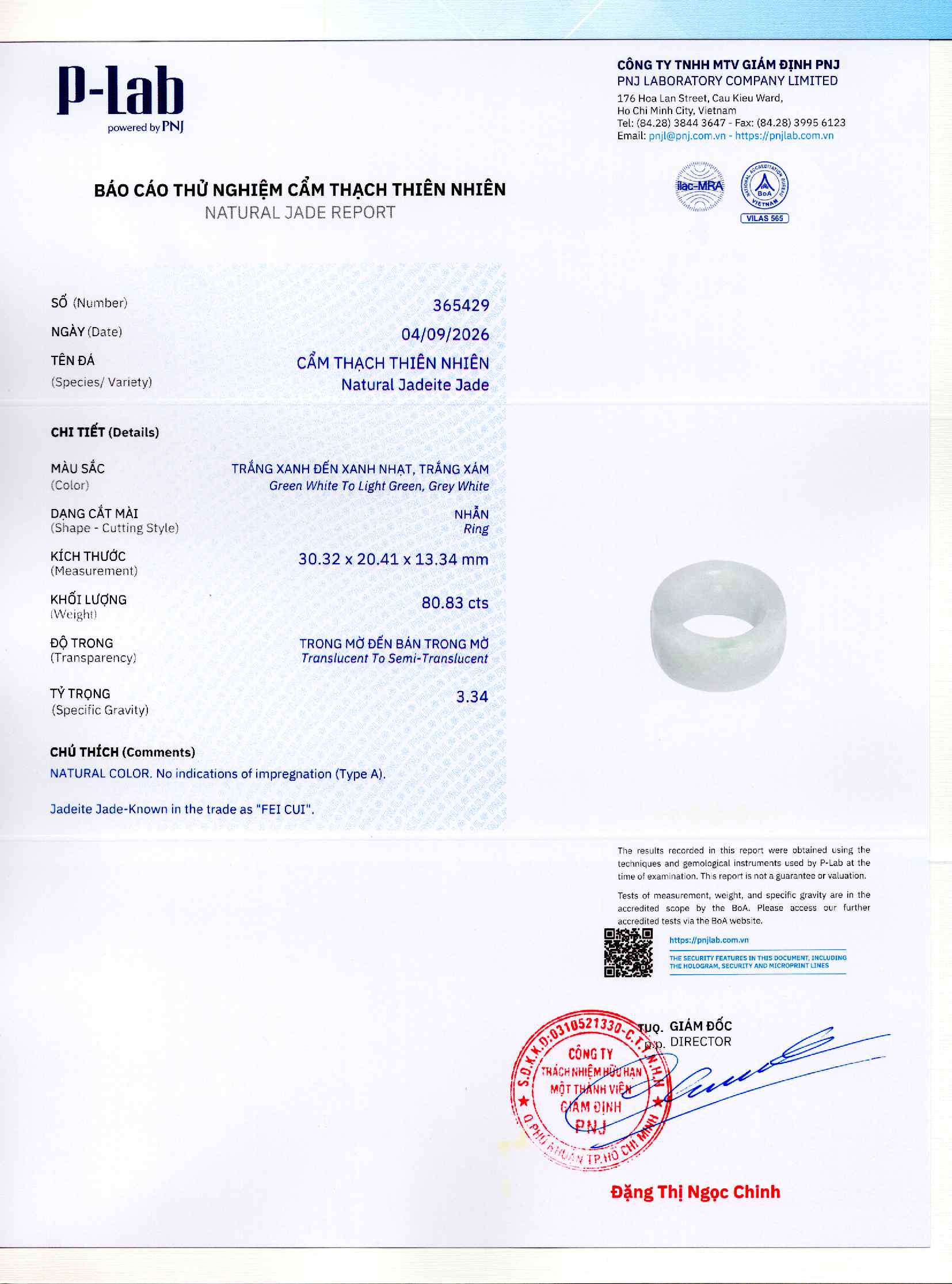 Giấy giám định 365429