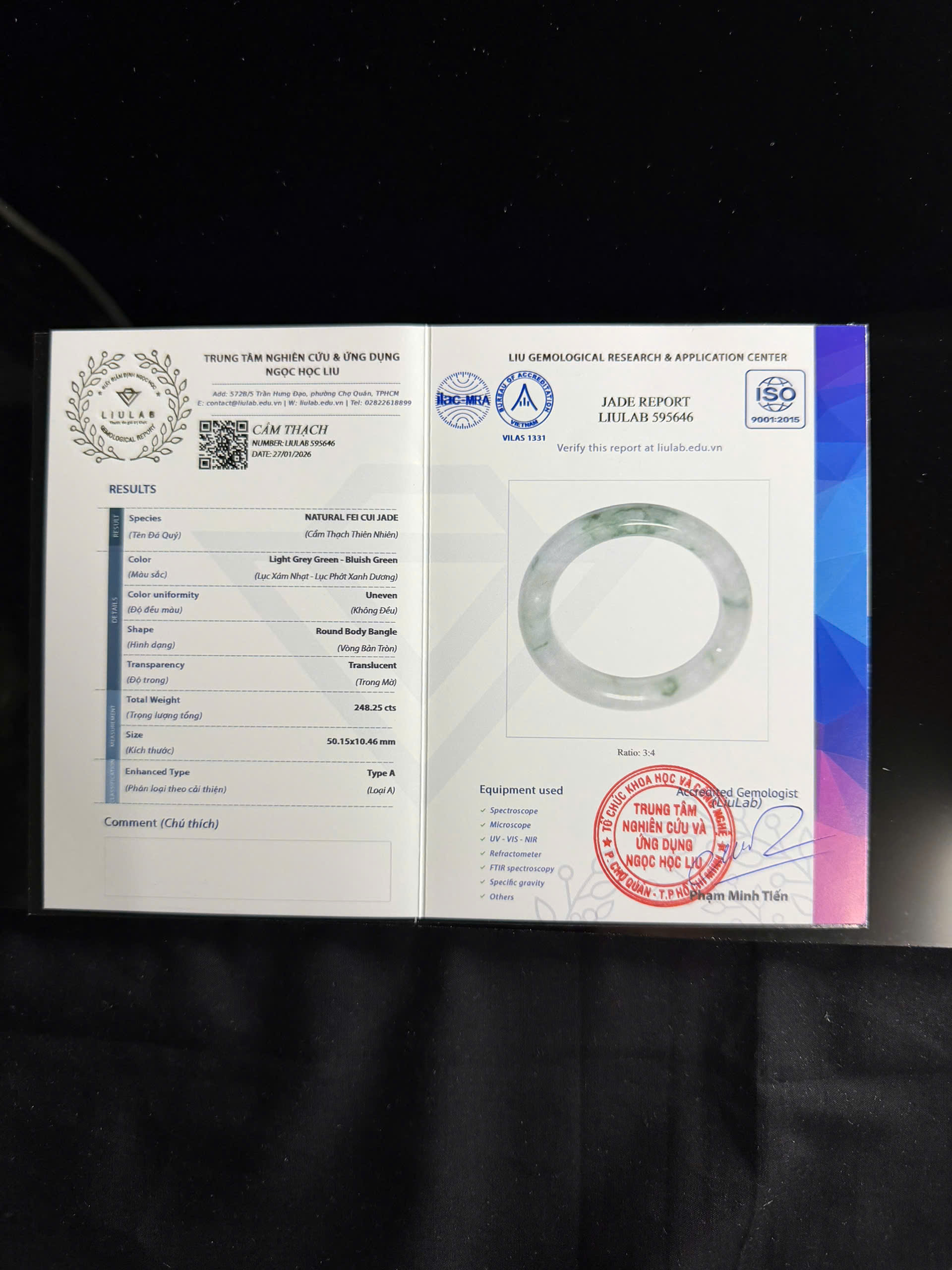 Vòng tay cẩm thạch LIULAB mã 595646