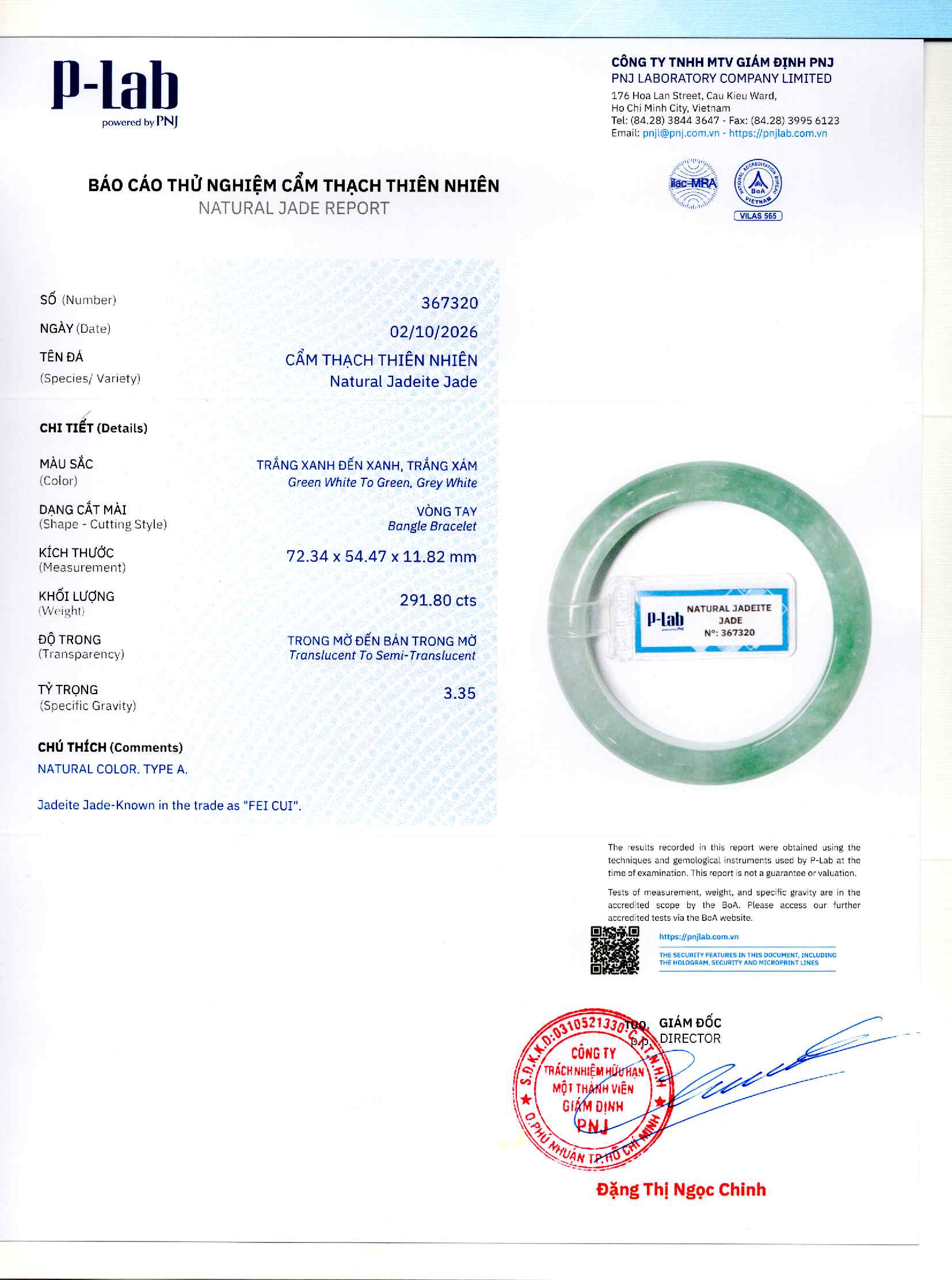 Giấy giám định 367320