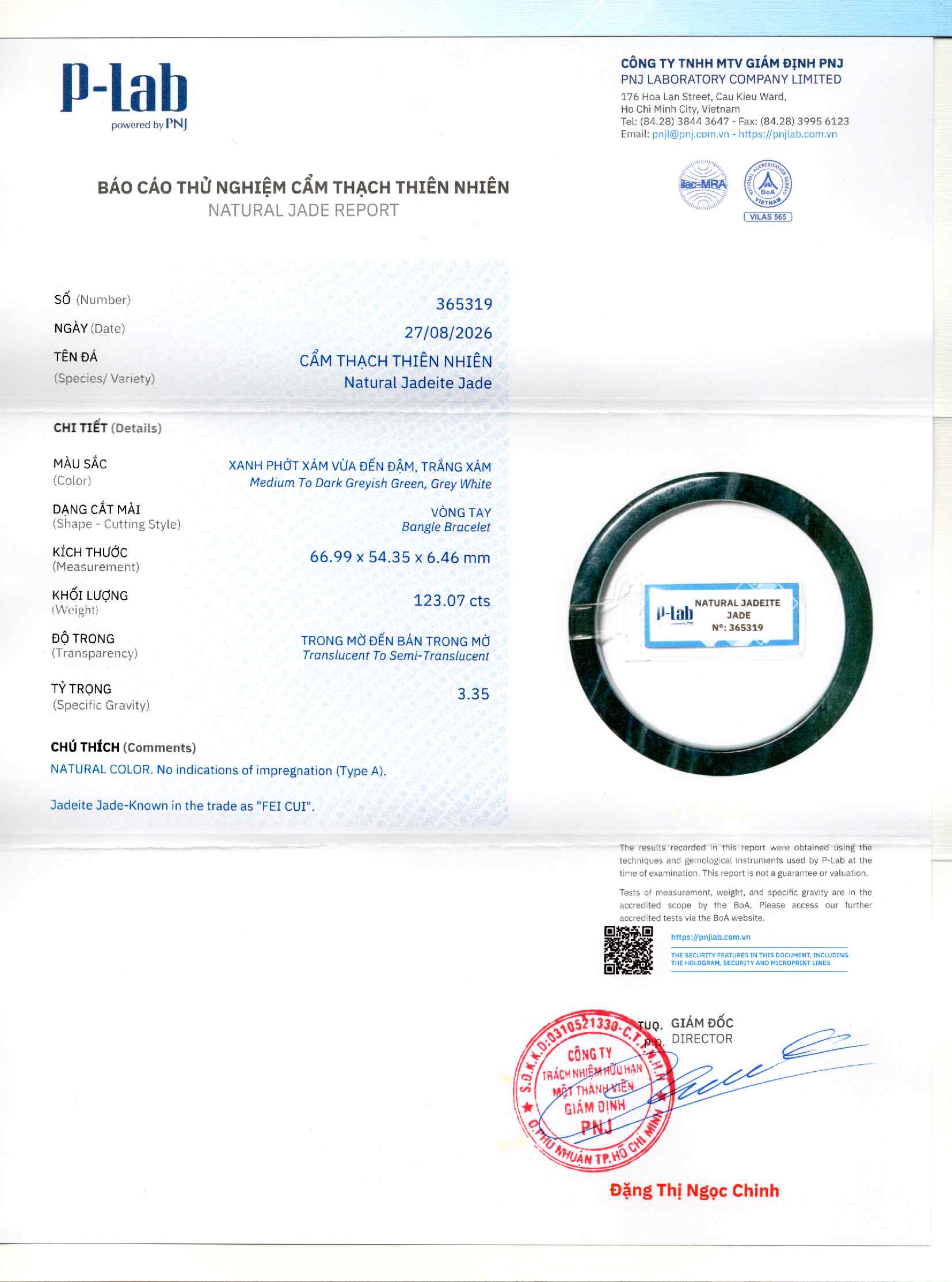 Giấy giám định 365319