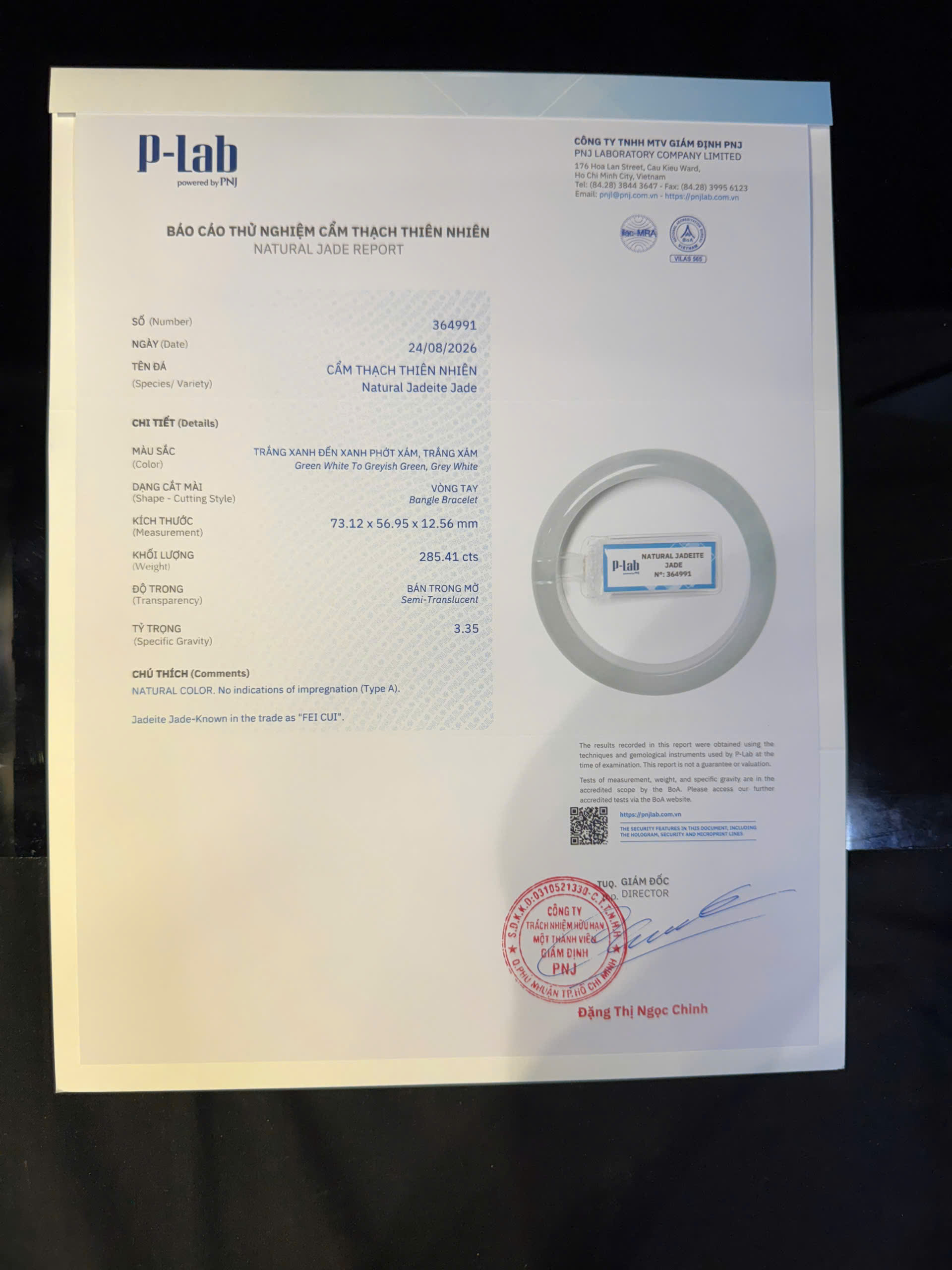 Vòng tay cẩm thạch mã 364991