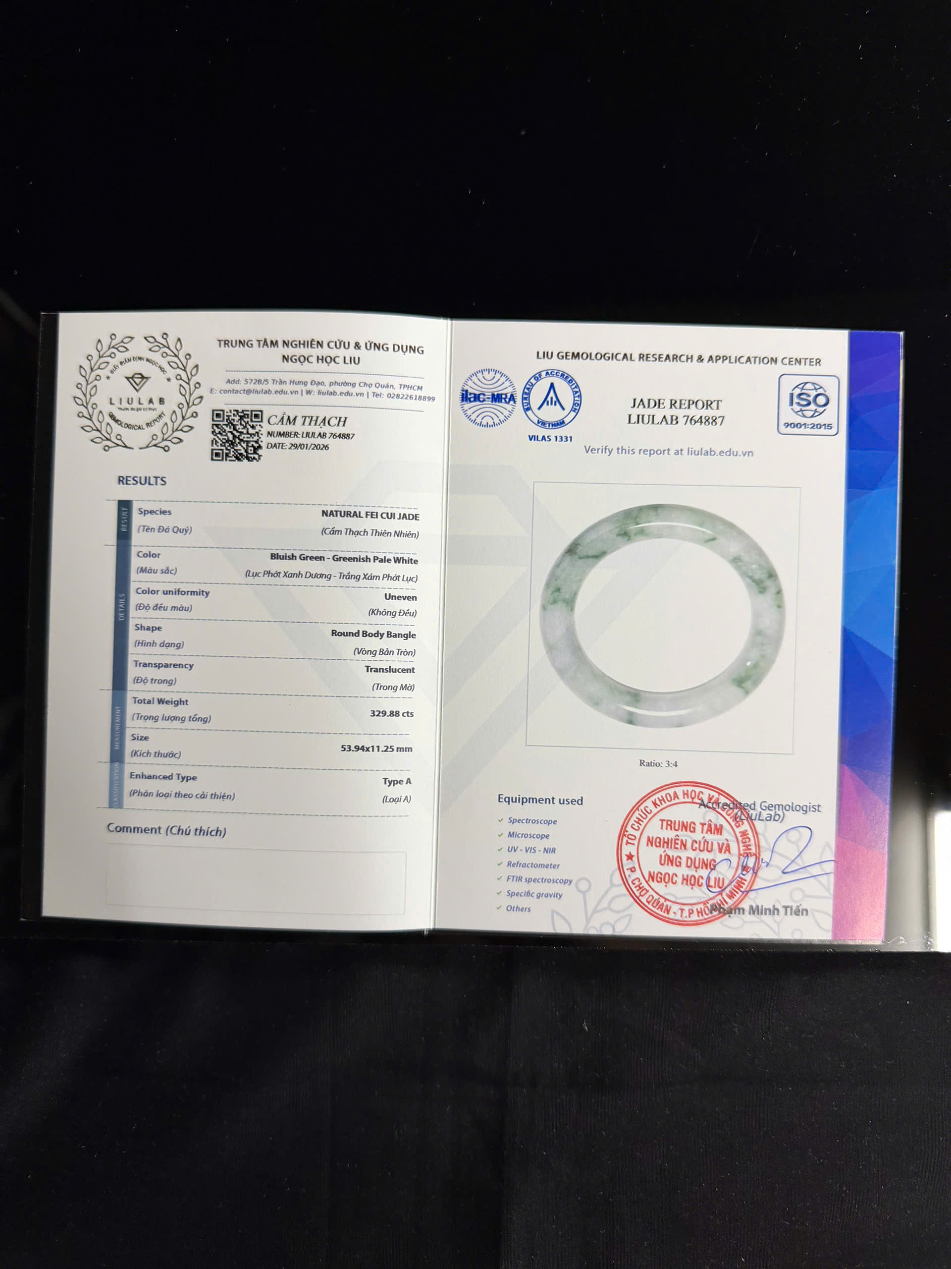 Vòng tay cẩm thạch LIULAB mã 764887