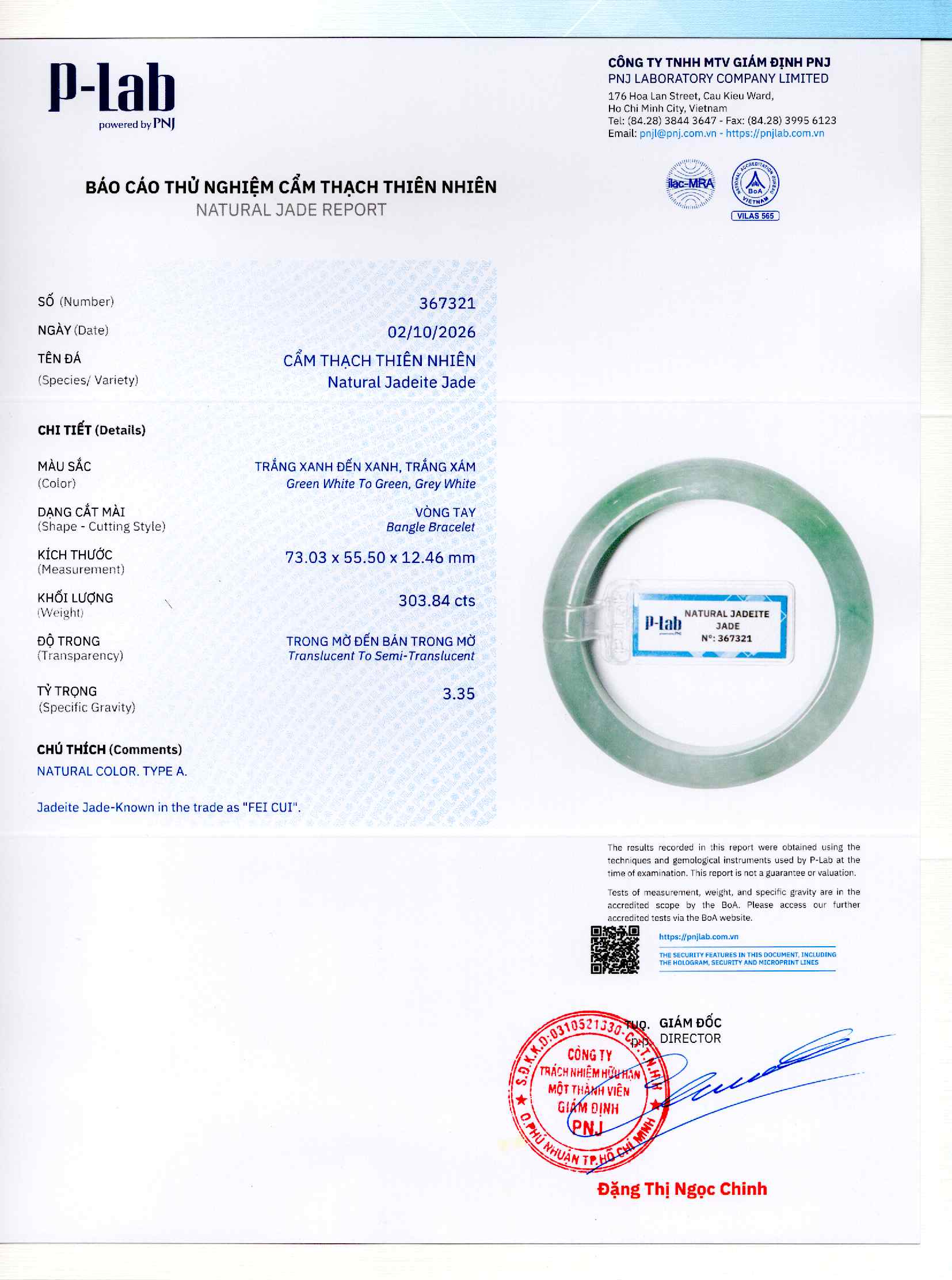 Giấy giám định 367321
