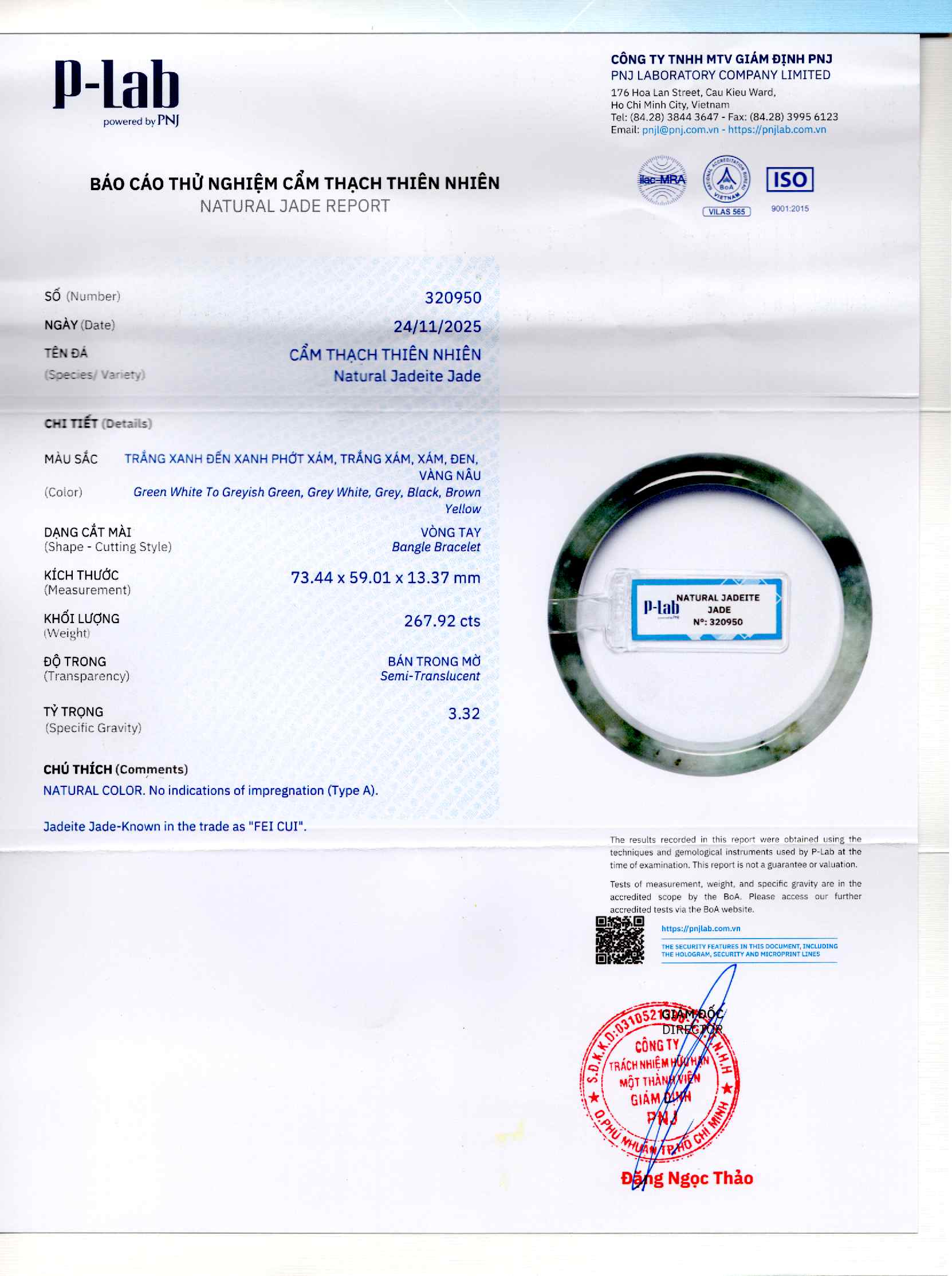 Giấy giám định 320950