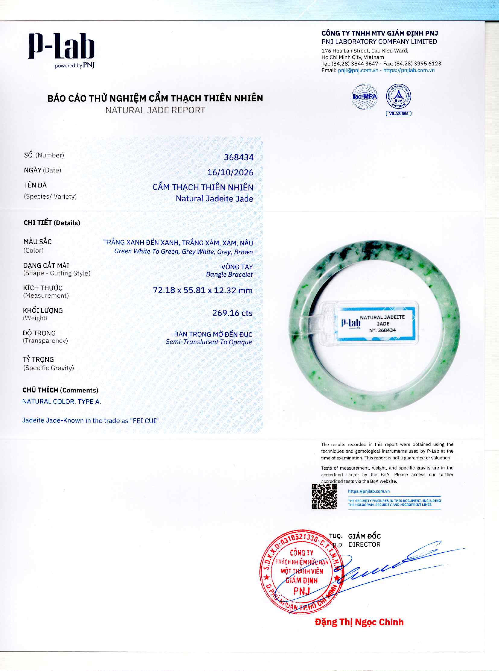 Giấy giám định 368434