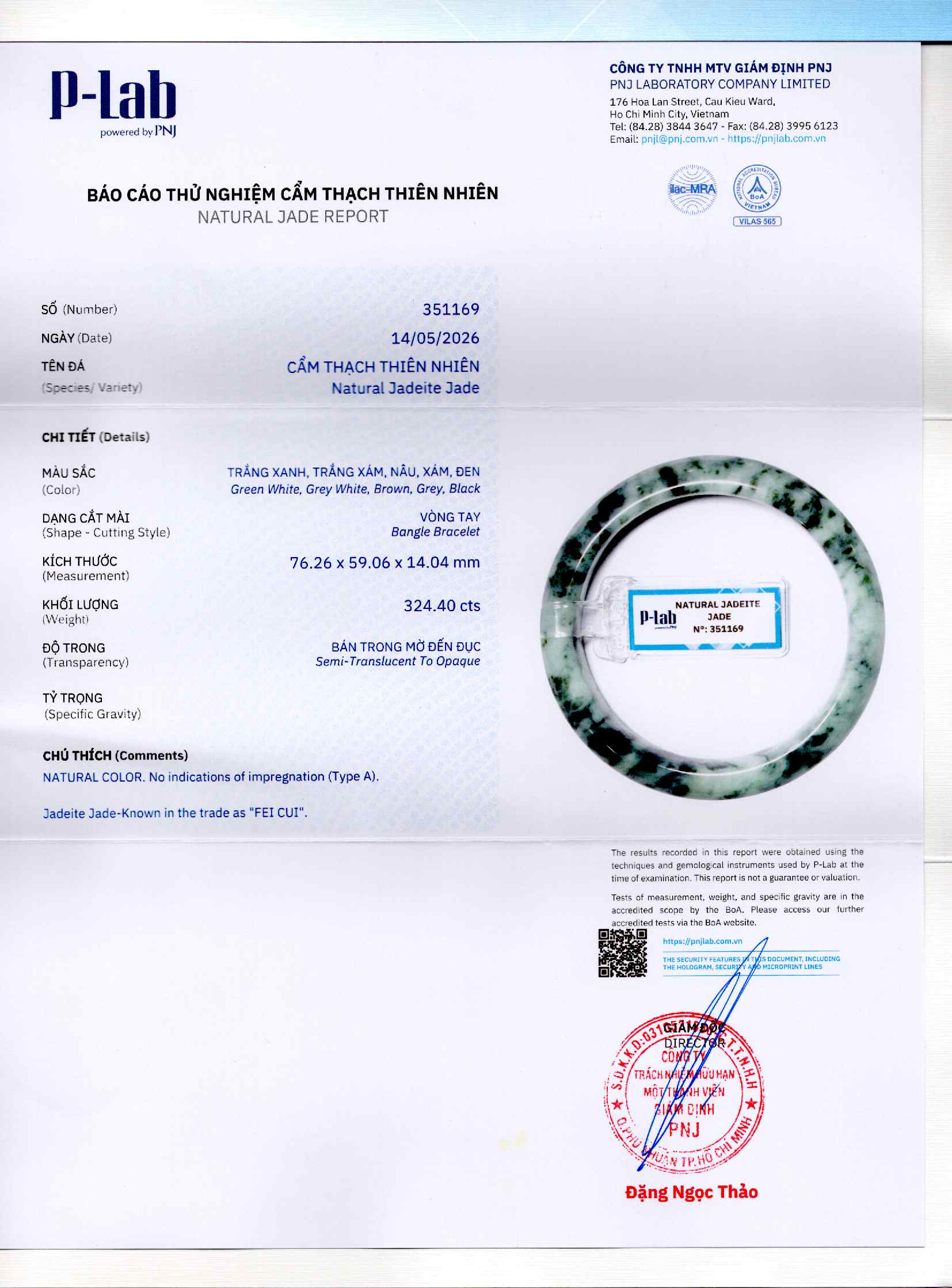 Giấy giám định 351169