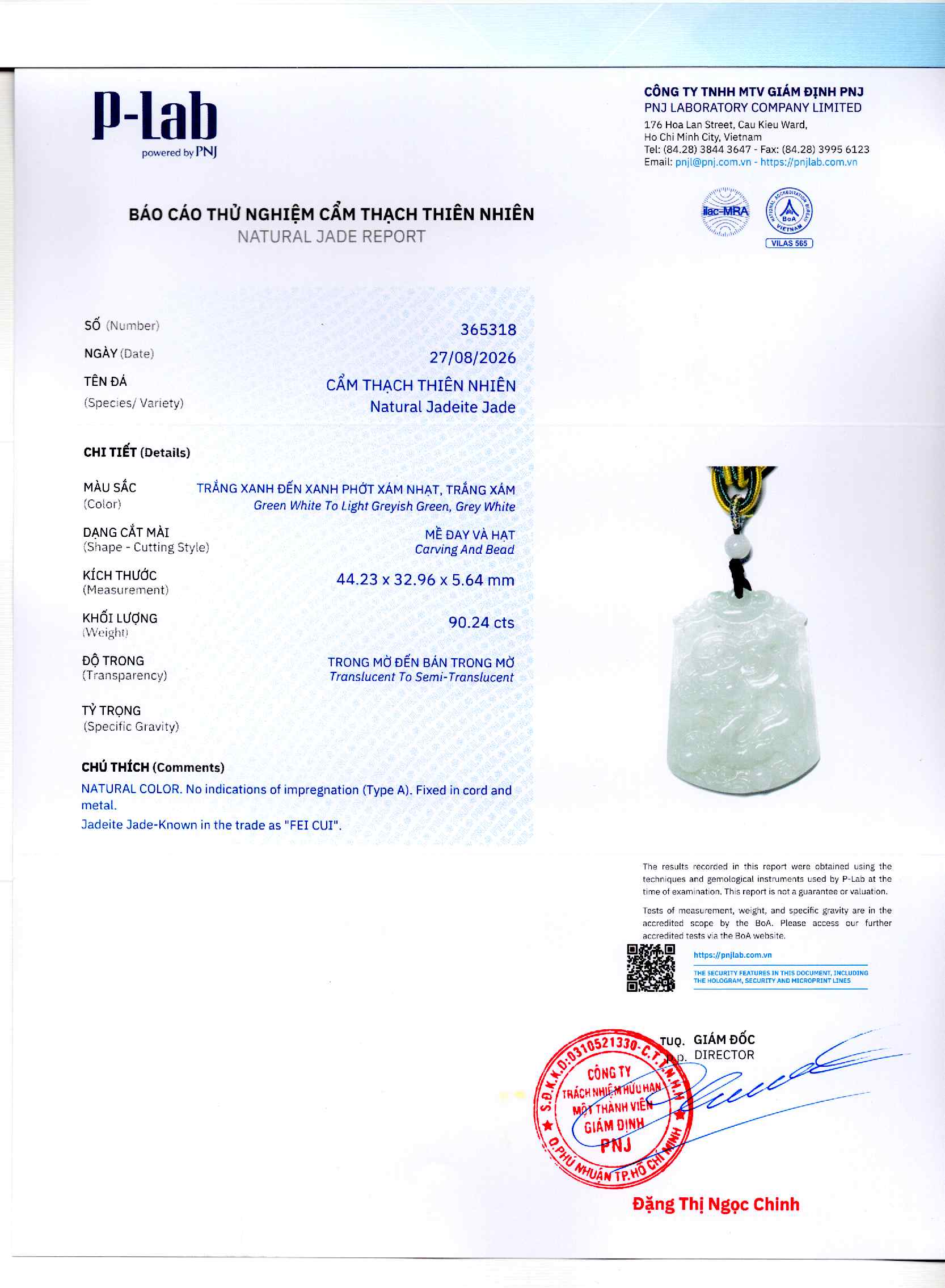 Giấy giám định 365318