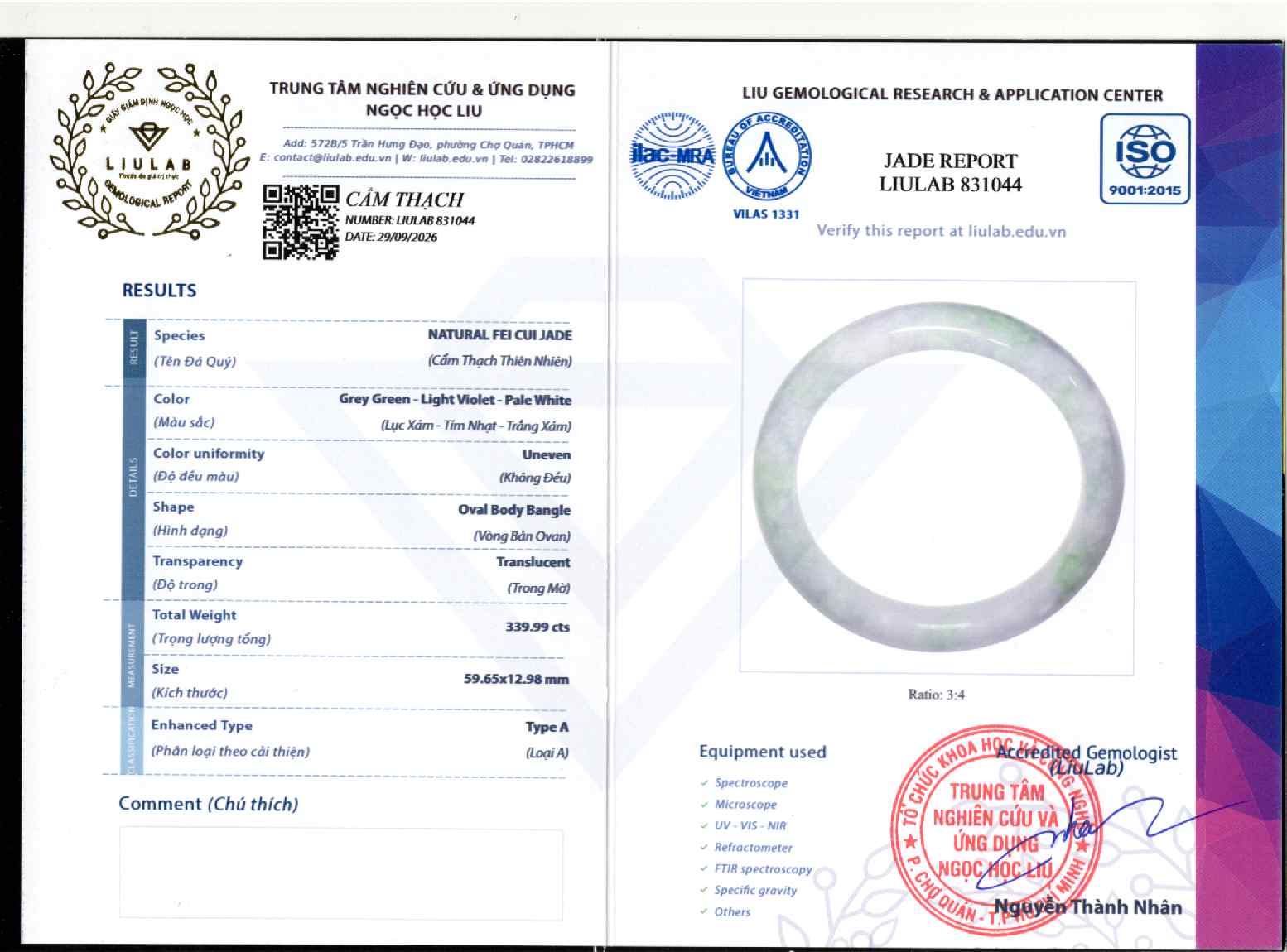Giấy giám định 831044