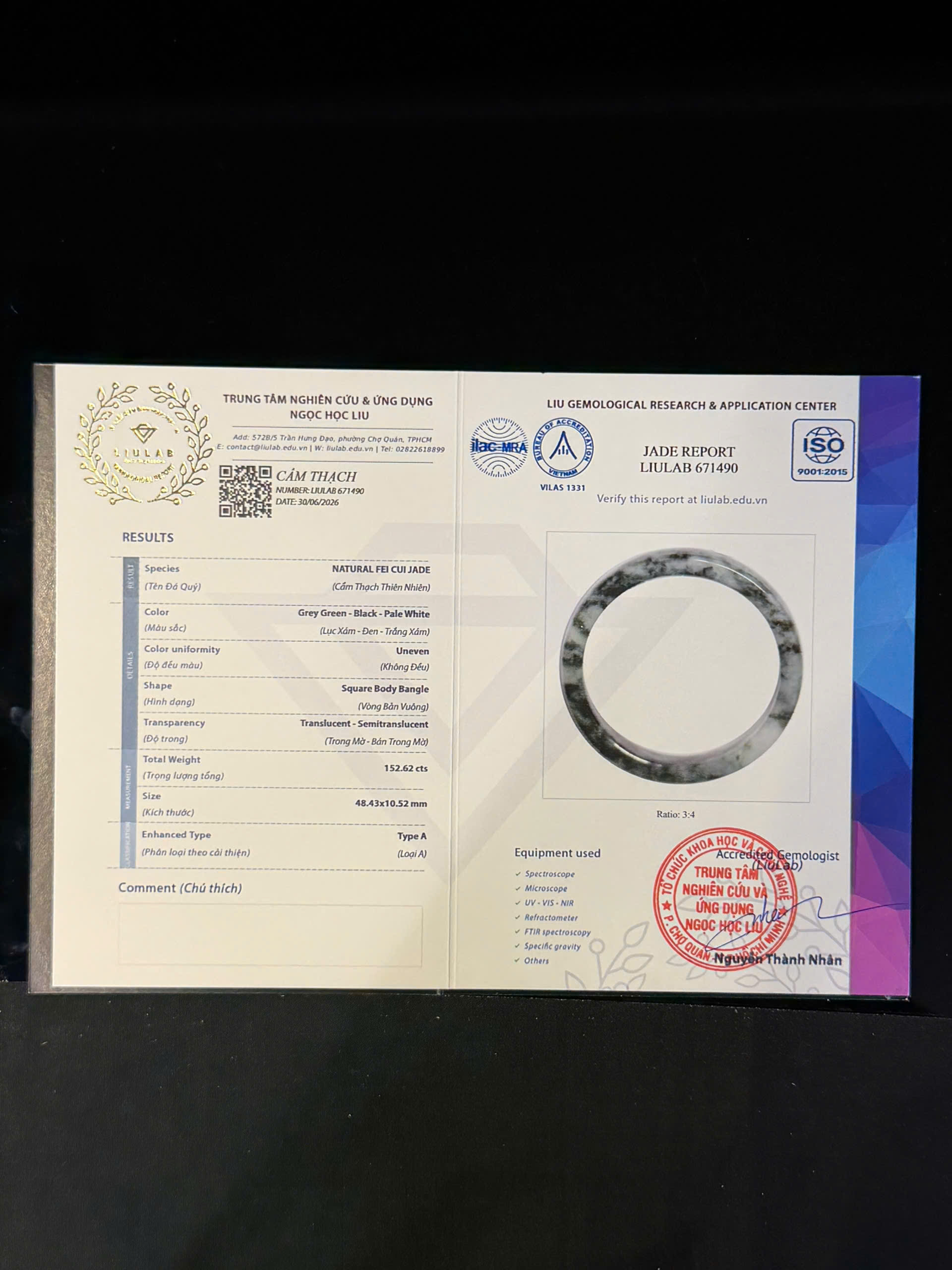 Vòng tay cẩm thạch LIULAB mã 671490
