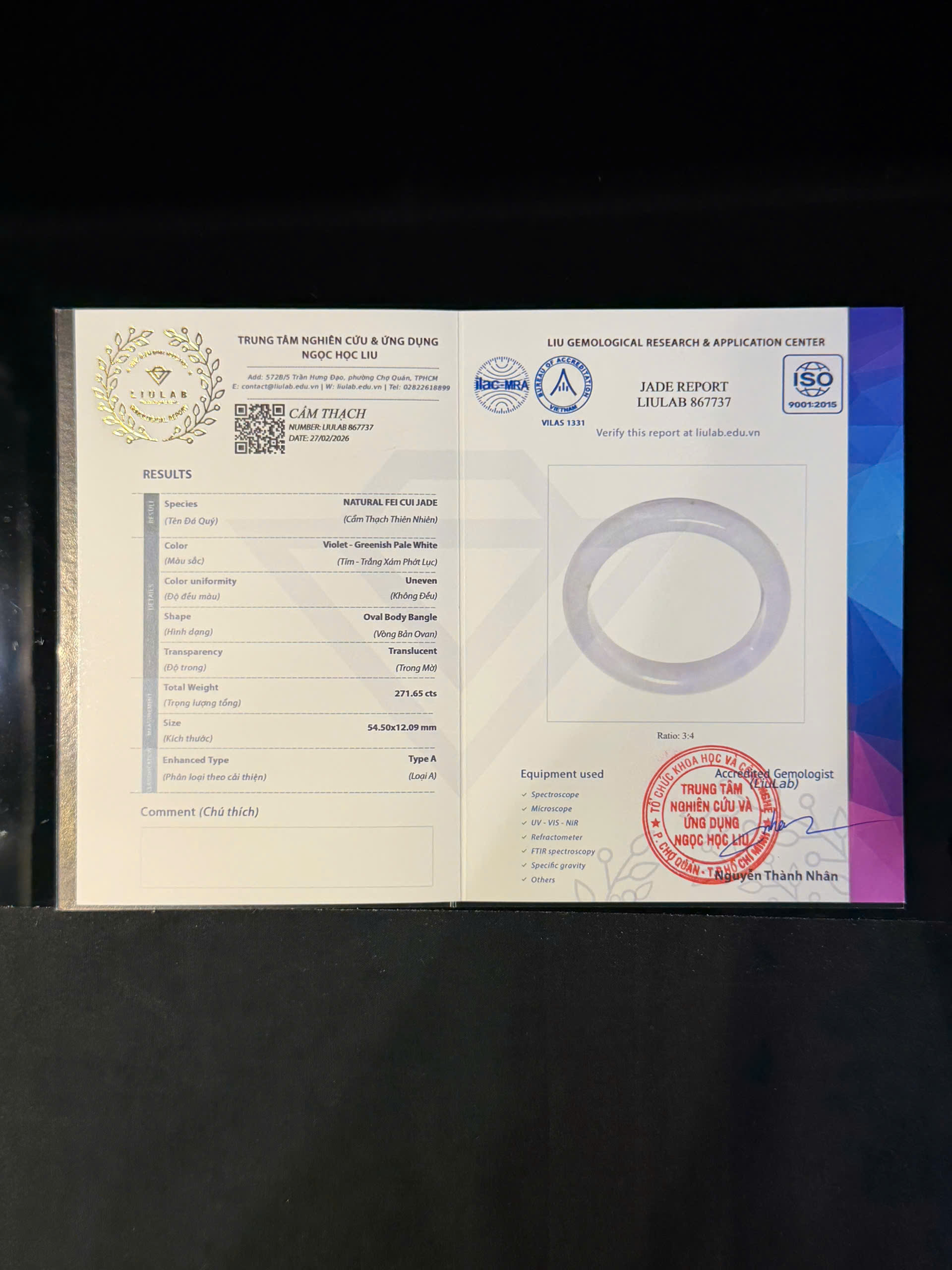 Vòng tay cẩm thạch LIULAB mã 867737