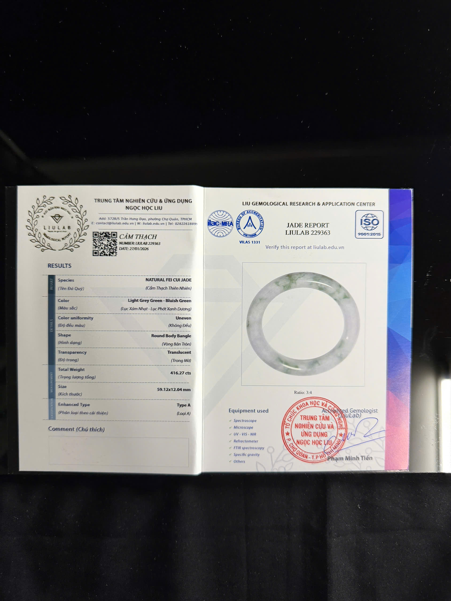Vòng tay cẩm thạch LIULAB mã 229363