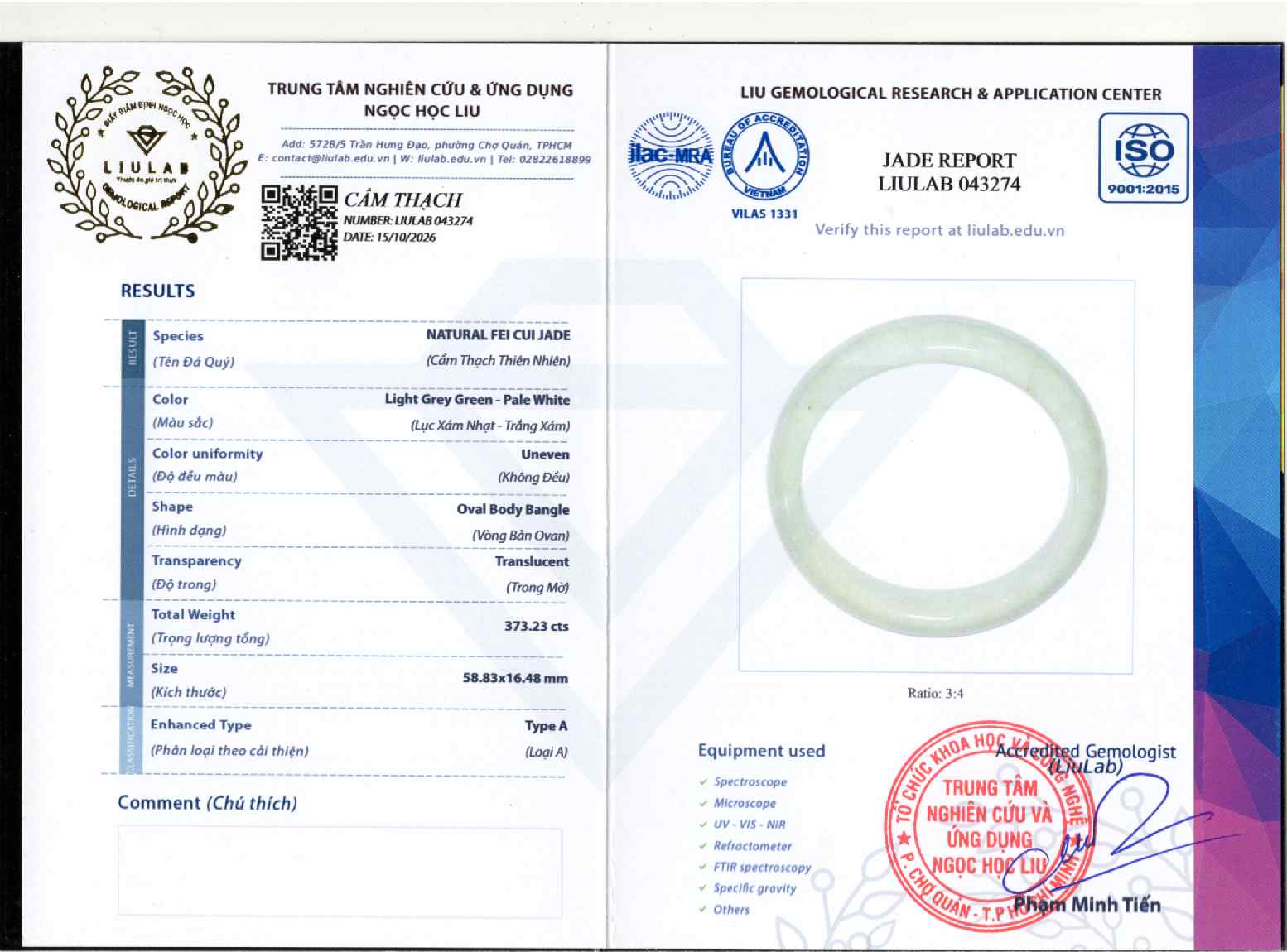 Giấy giám định 043274
