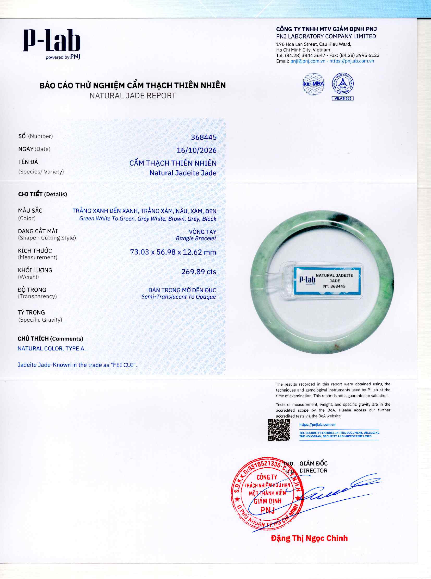 Giấy giám định 368445
