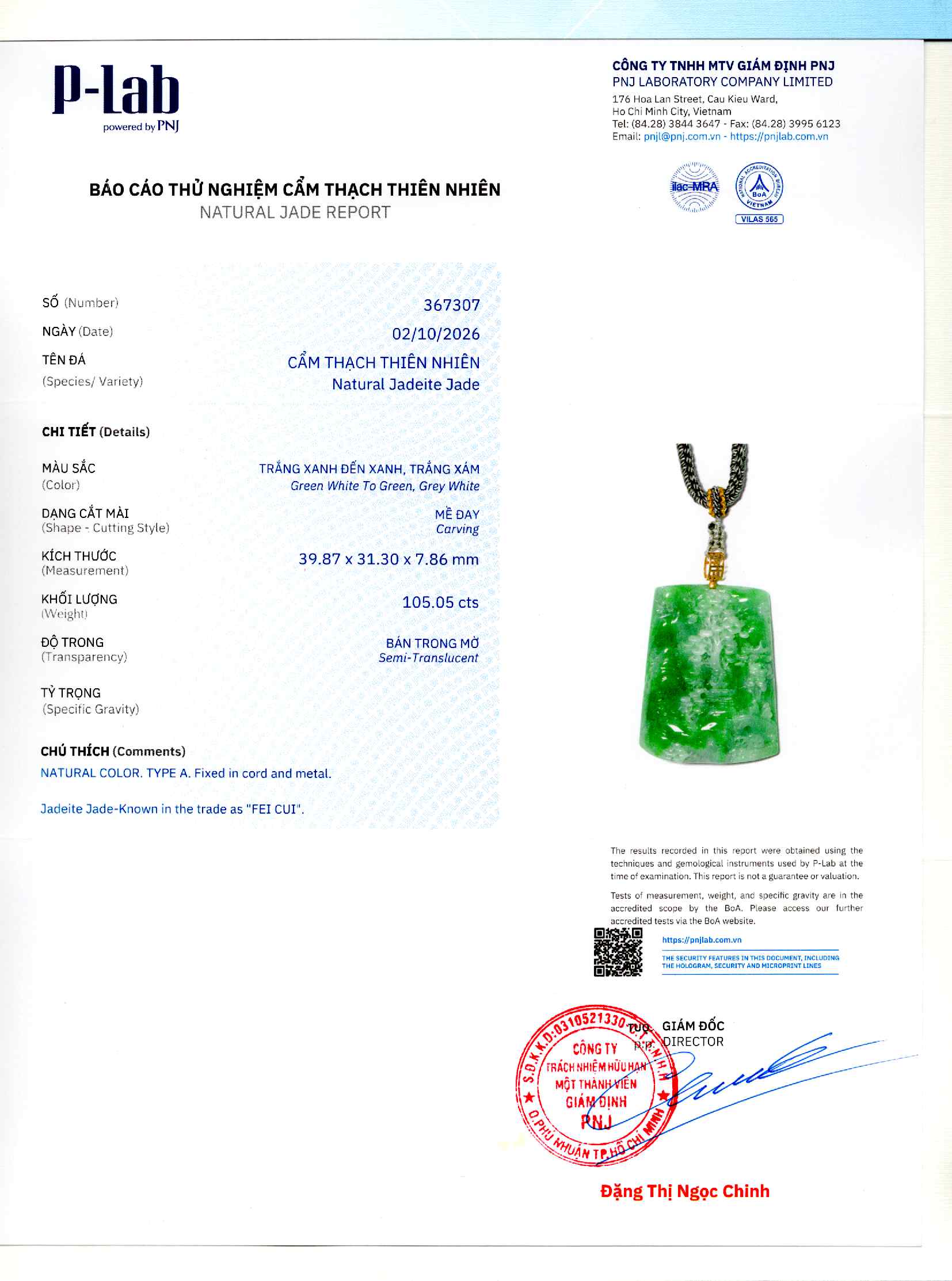 Giấy giám định 367307