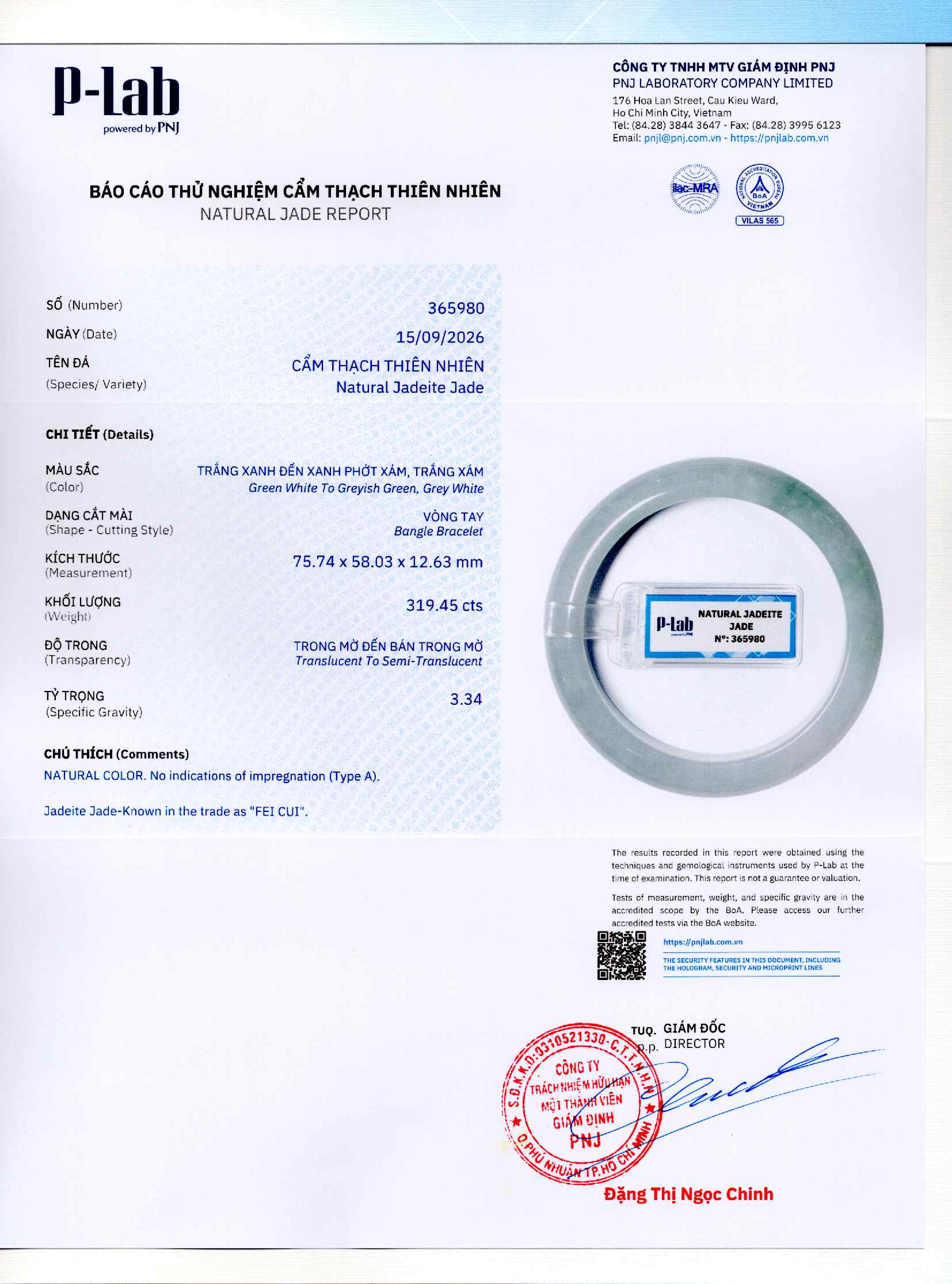 Giấy giám định 365980