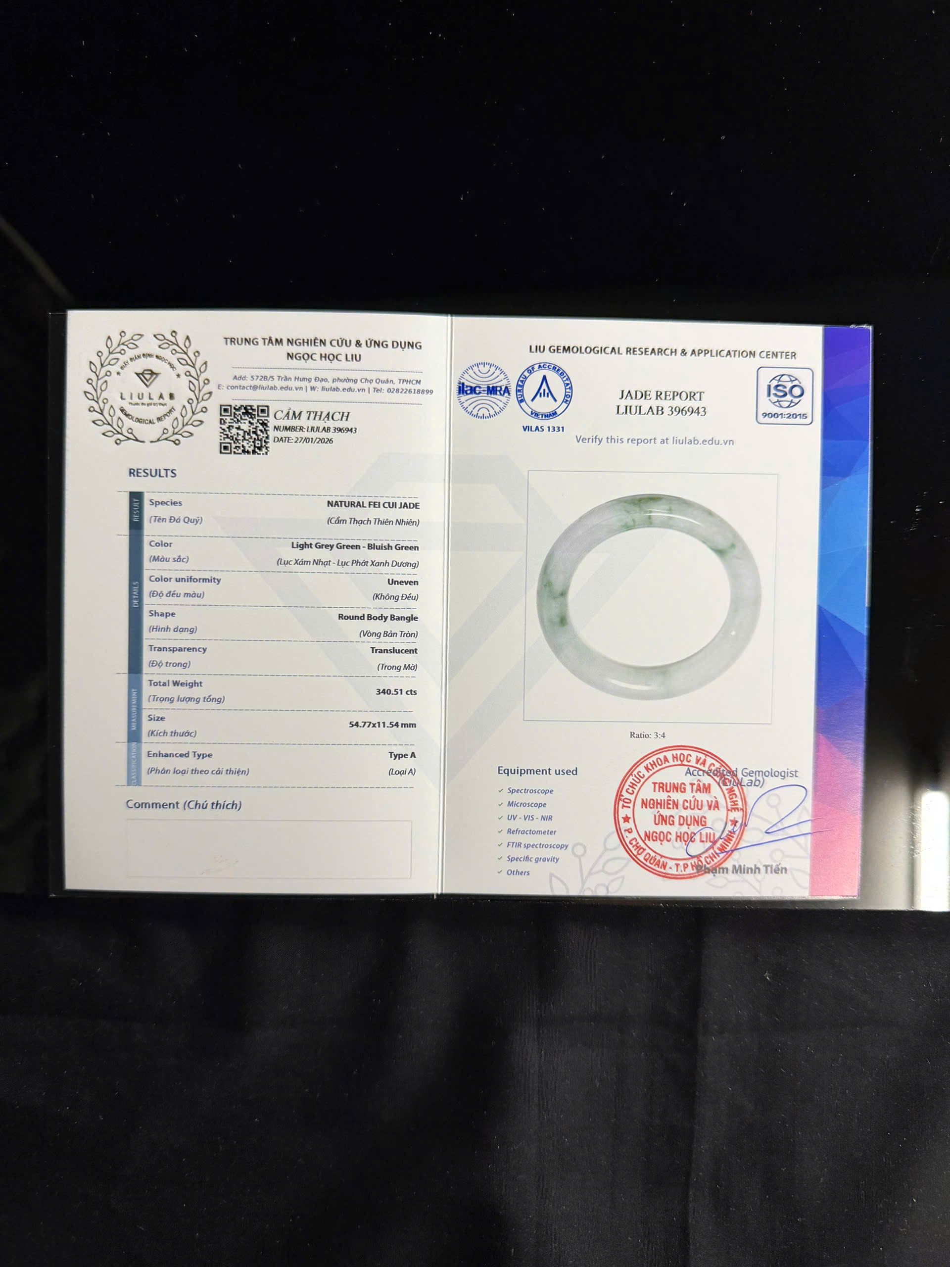 Vòng tay cẩm thạch LIULAB mã 396943