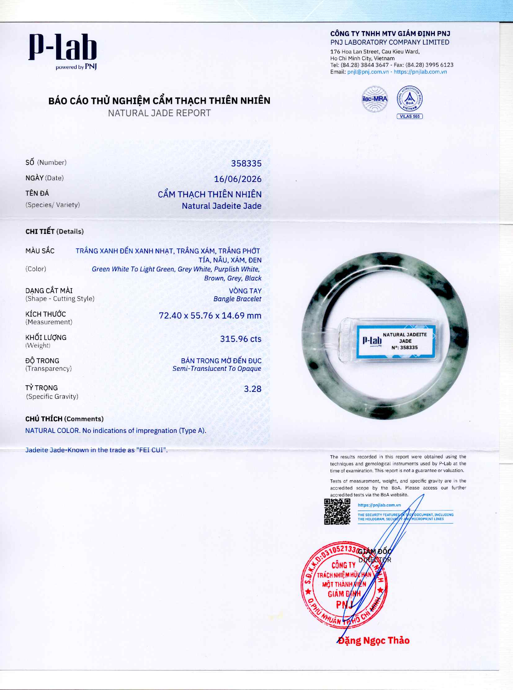 Giấy giám định 358335