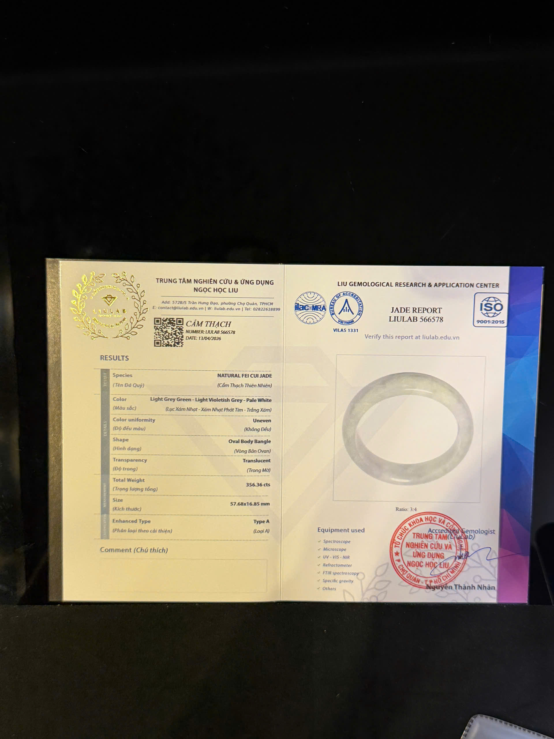 Vòng tay cẩm thạch LIULAB mã 566578