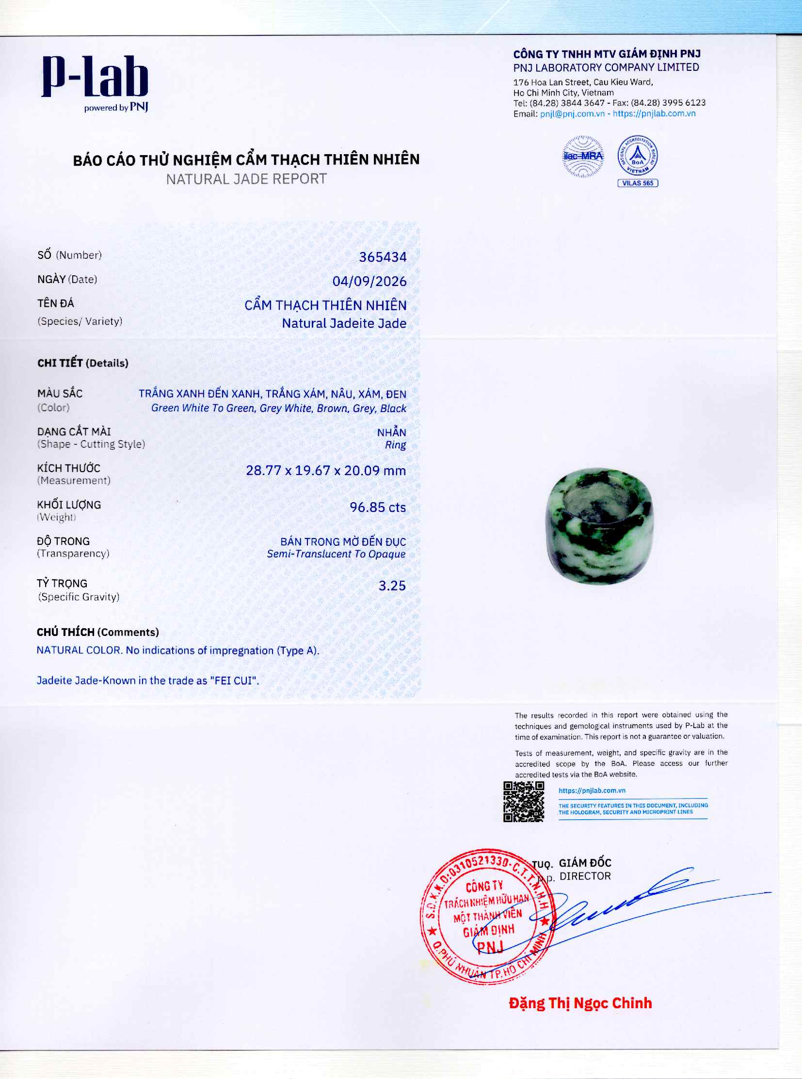 Giấy giám định 365434