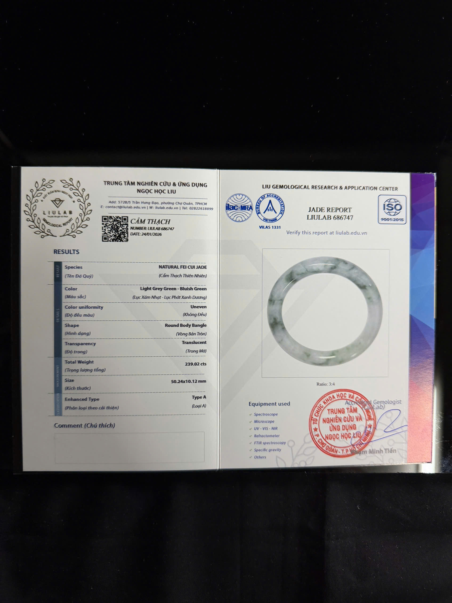 Vòng tay cẩm thạch LIULAB mã 686747