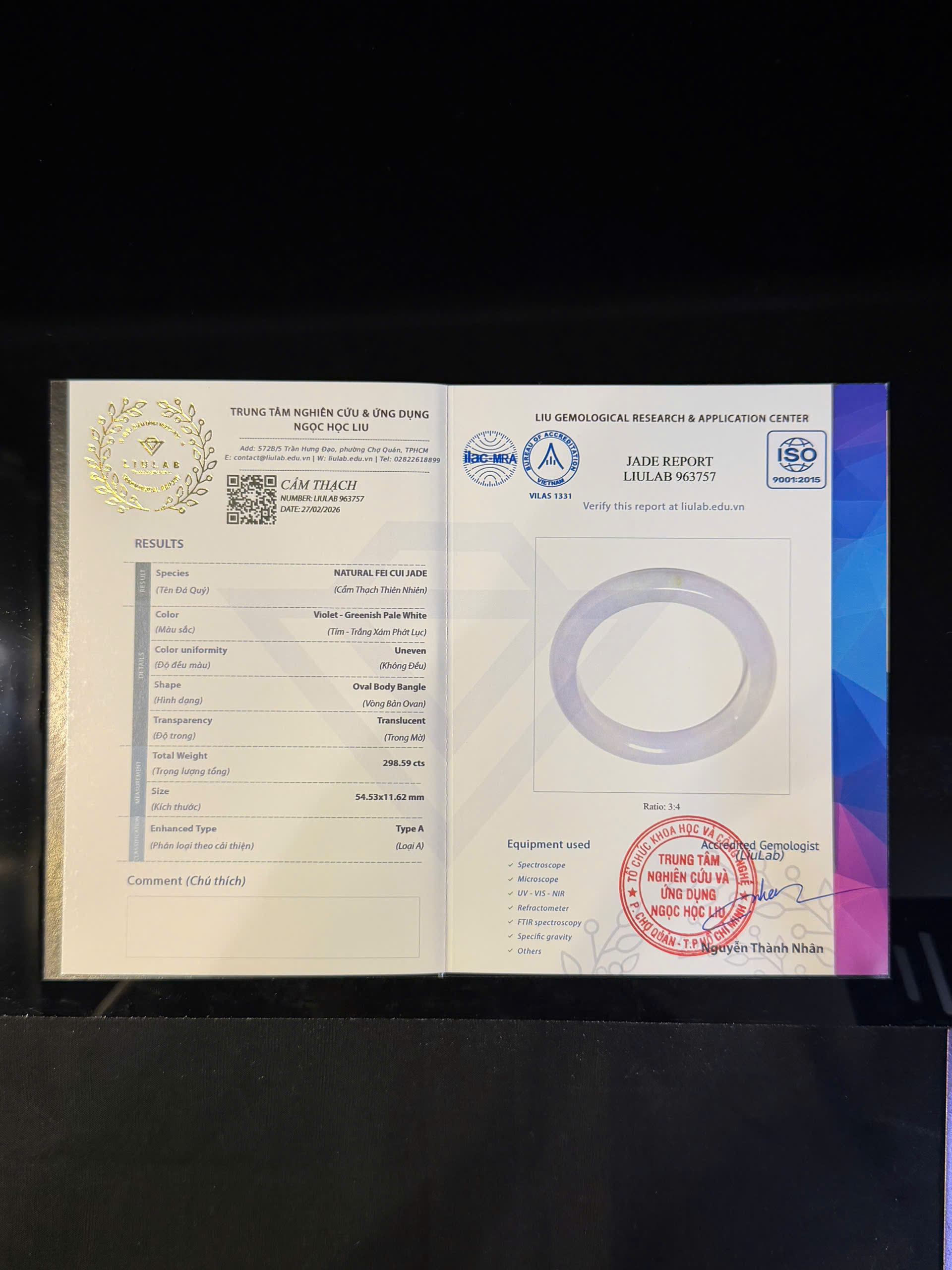 Vòng tay cẩm thạch LIULAB mã 963757