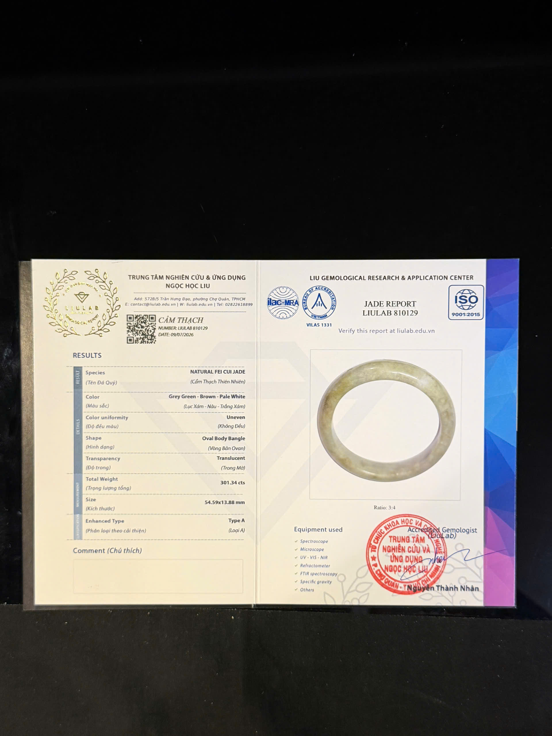 Vòng tay cẩm thạch LIULAB mã 810129